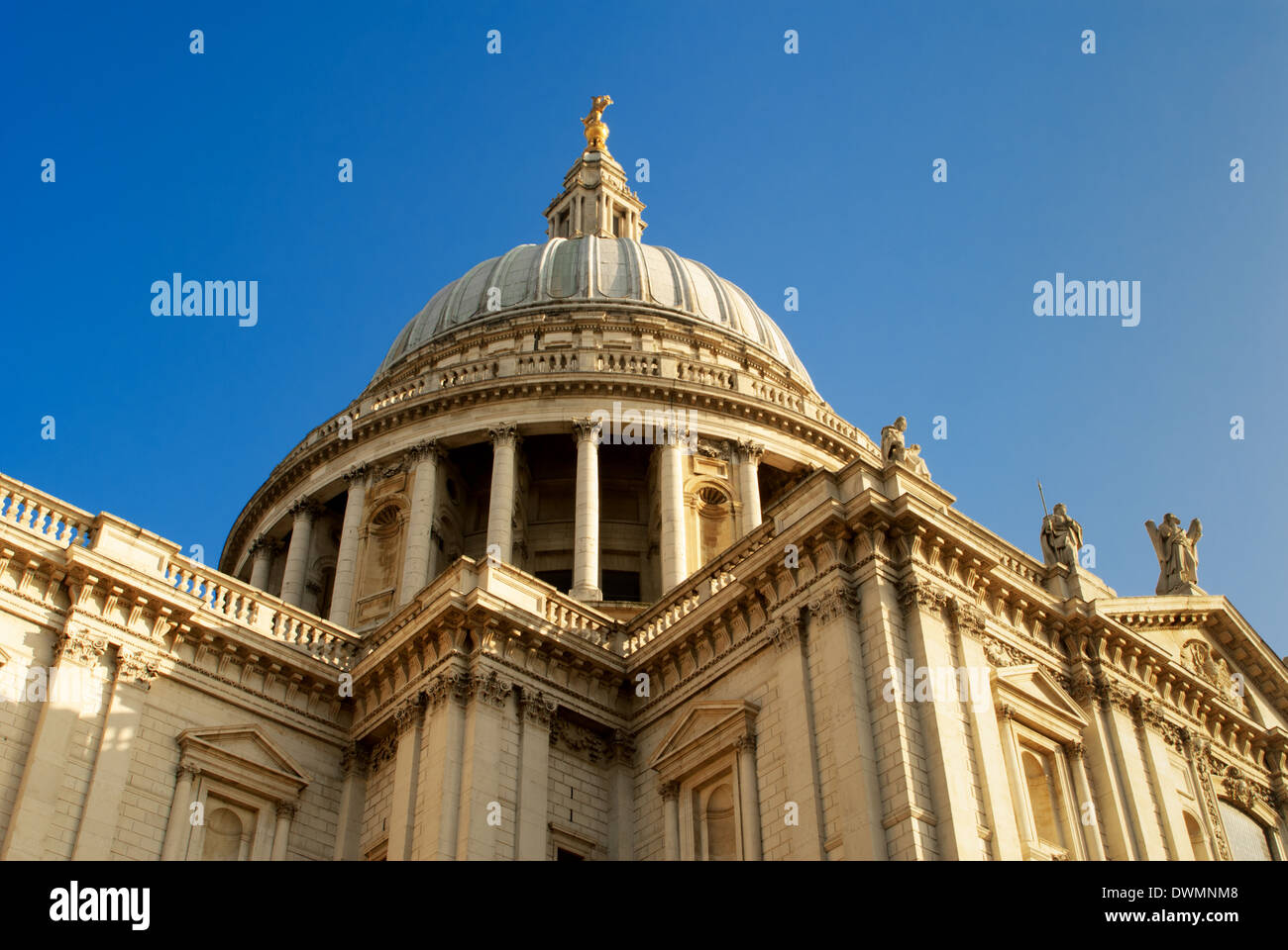 St. Paul's Cathedral in London. Low angle of view Stock Photo