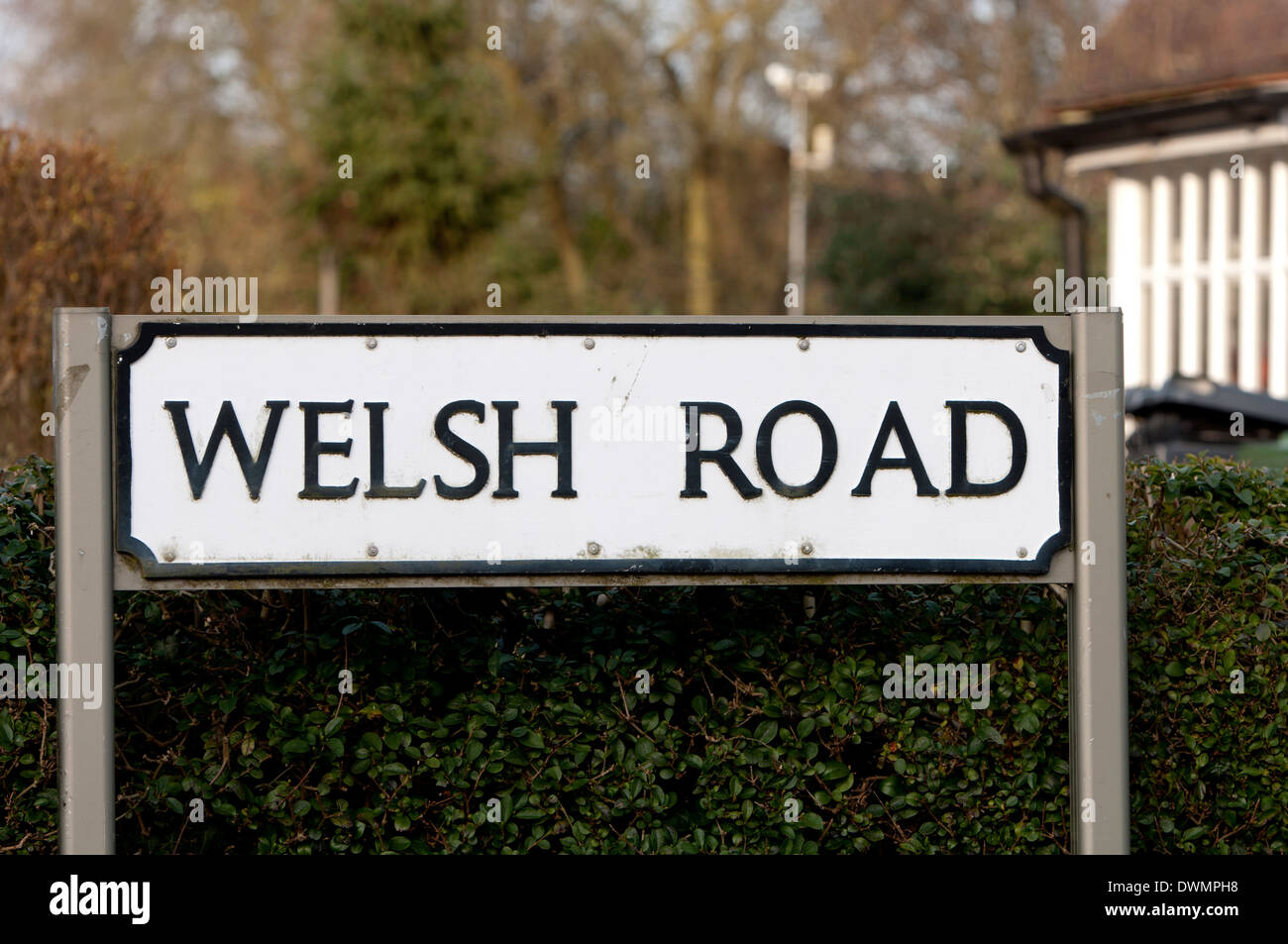 Welsh Road sign, Offchurch, Warwickshire, England, UK Stock Photo Alamy