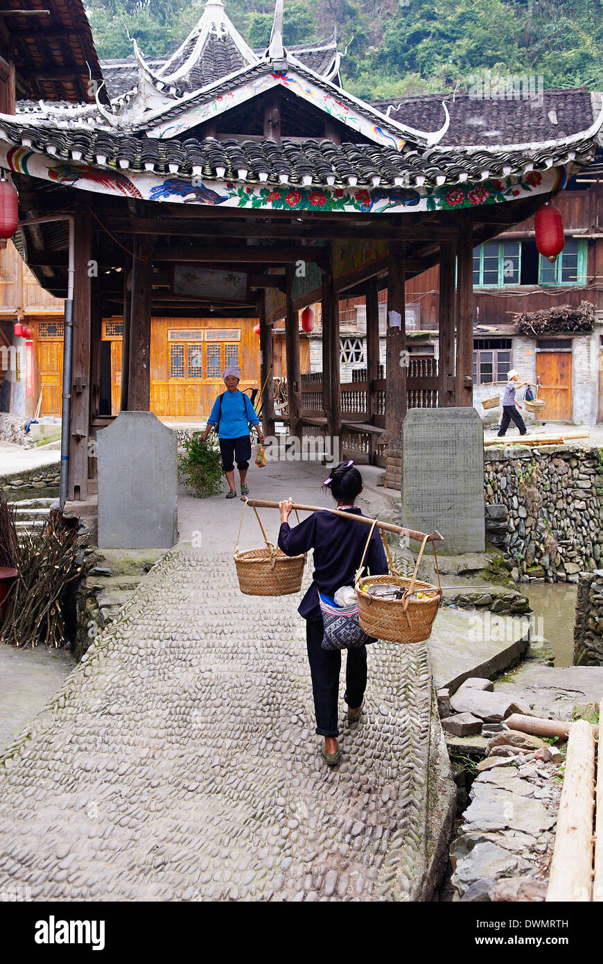Dong village of Zhaoxing, Guizhou Province, China, Asia Stock Photo