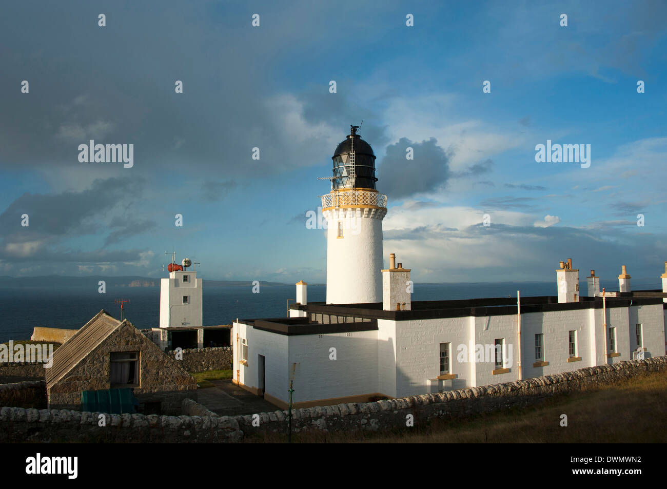 Lighthouse, Dunnet Head Stock Photo