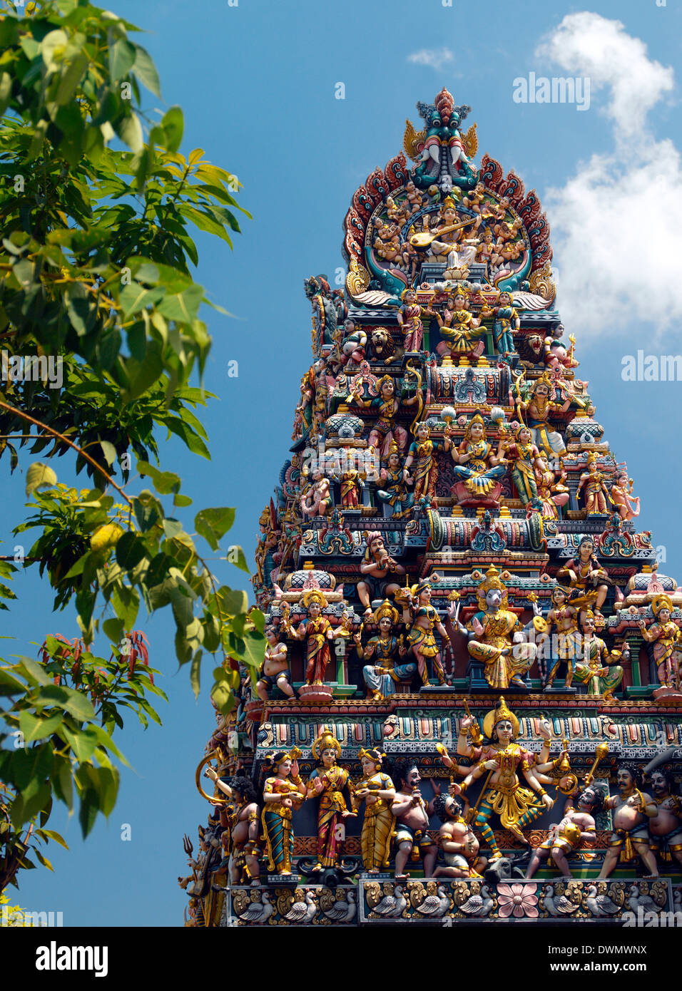 The Sri Veerama Kaliamman Hindu Temple in Singapore Stock Photo ...