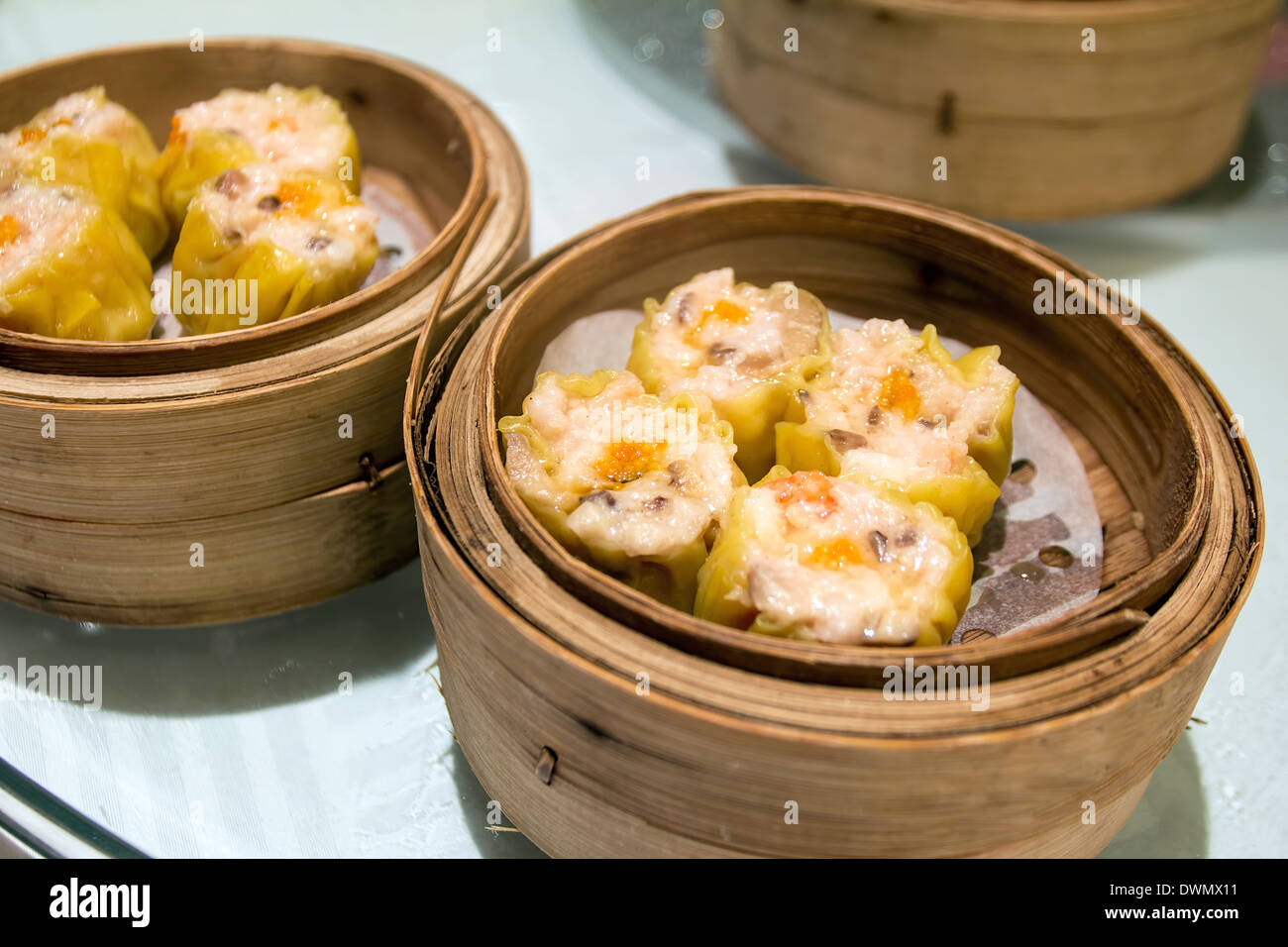 Siu Mai Steamed Pork and Shrimp Dumplings Topped with Fish Roe in