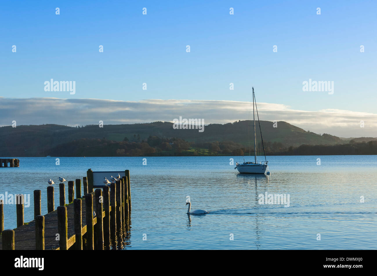 Lake Windermere, near Waterhead, Lake District National Park, Cumbria, England, United Kingdom, Europe Stock Photo