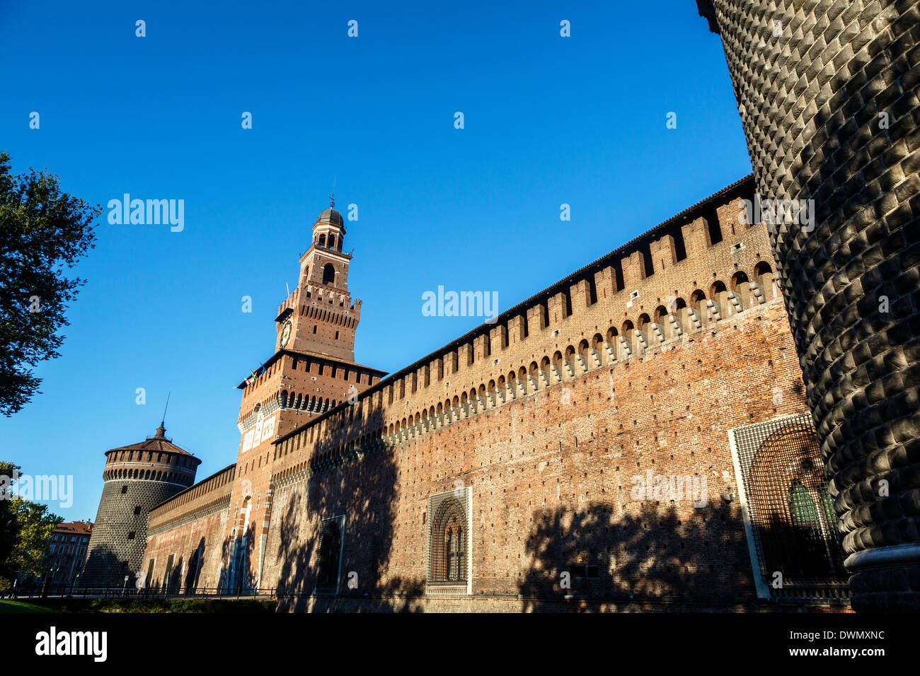 Castello Sforzesco (Sforza Castle), Milan, Lombardy, Italy,  Europe Stock Photo