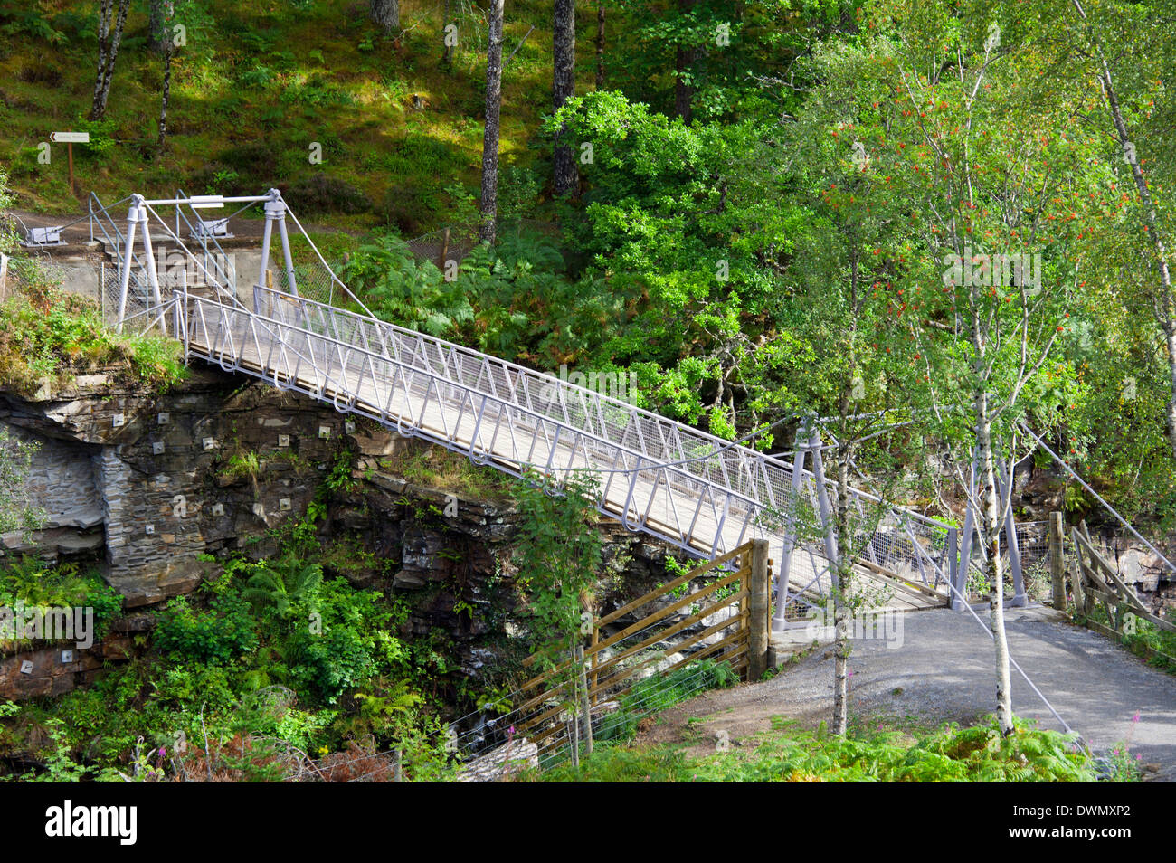 Suspension bridge, Corrieshalloch Stock Photo Alamy
