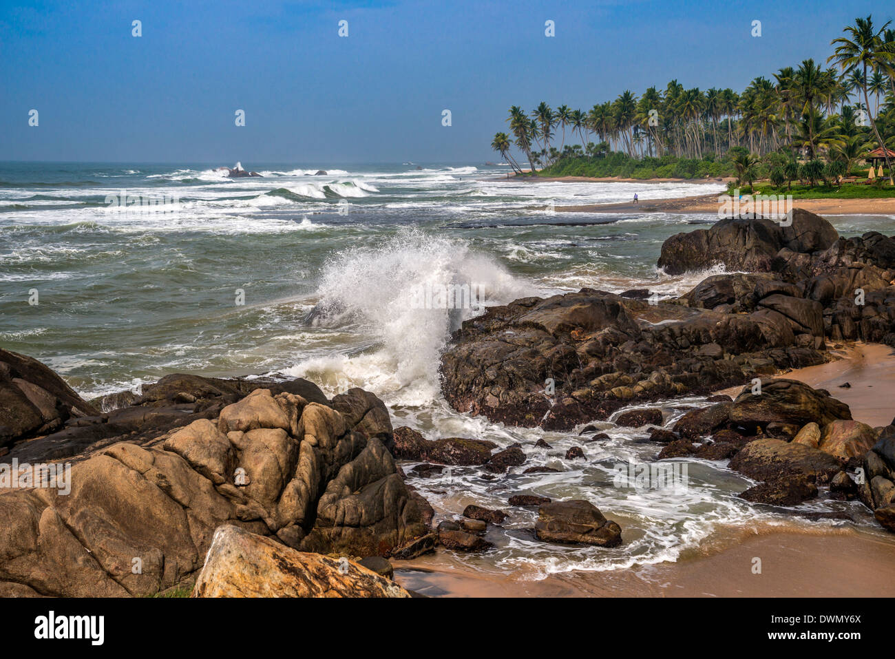 Scenic view of Indian Ocean coast Galle Sri Lanka Stock Photo