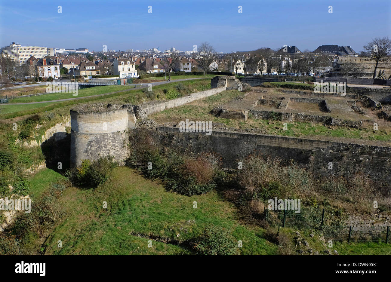 william the conqueror's castle remains, caen, normandy, france Stock Photo