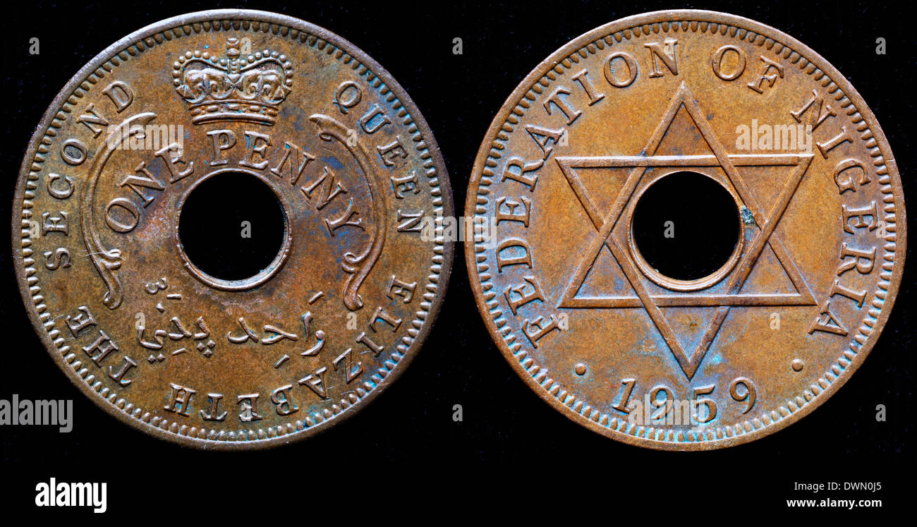 1 penny, Nigeria, 1959 Stock Photo