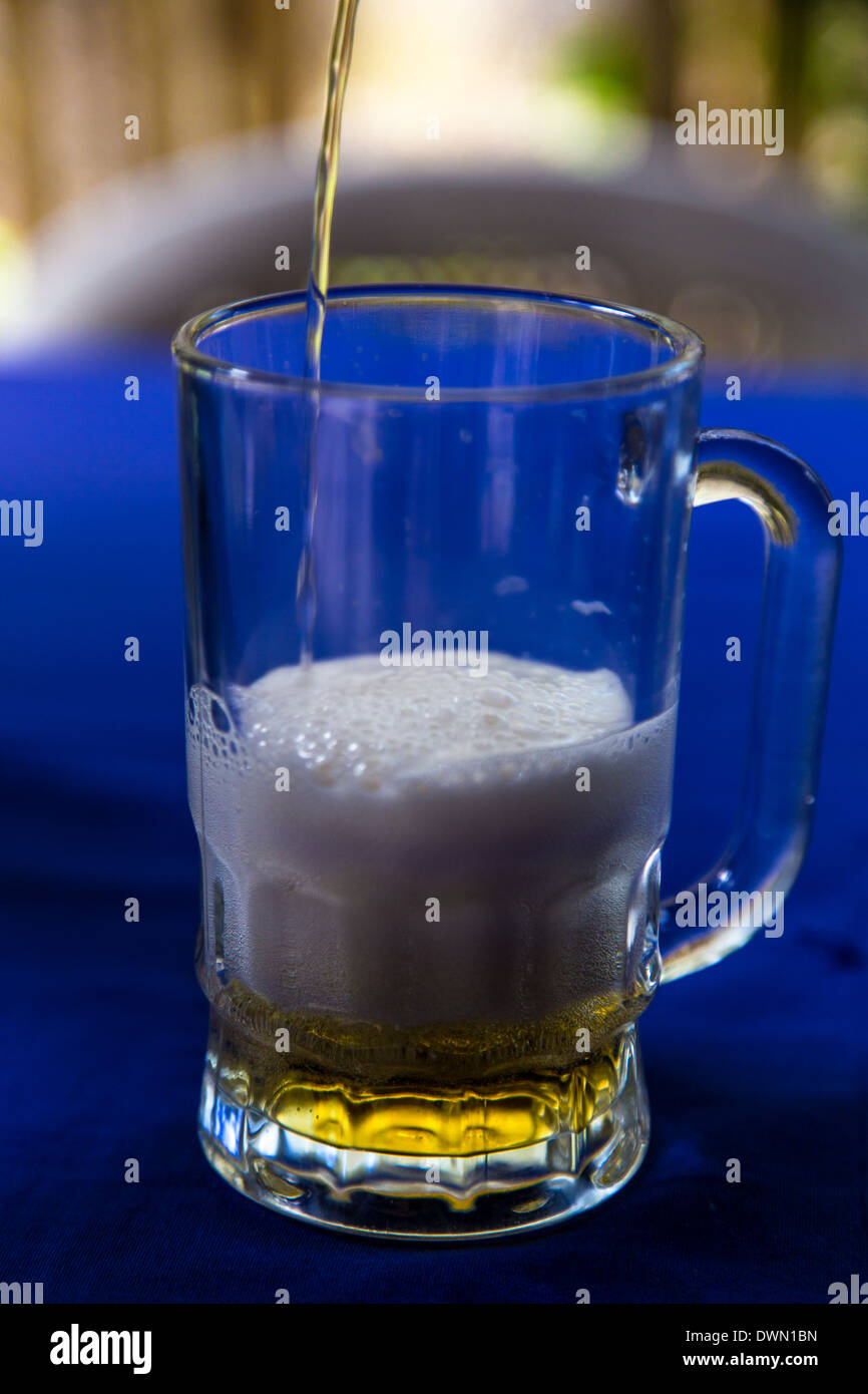 beer glass at outdoors Stock Photo Alamy