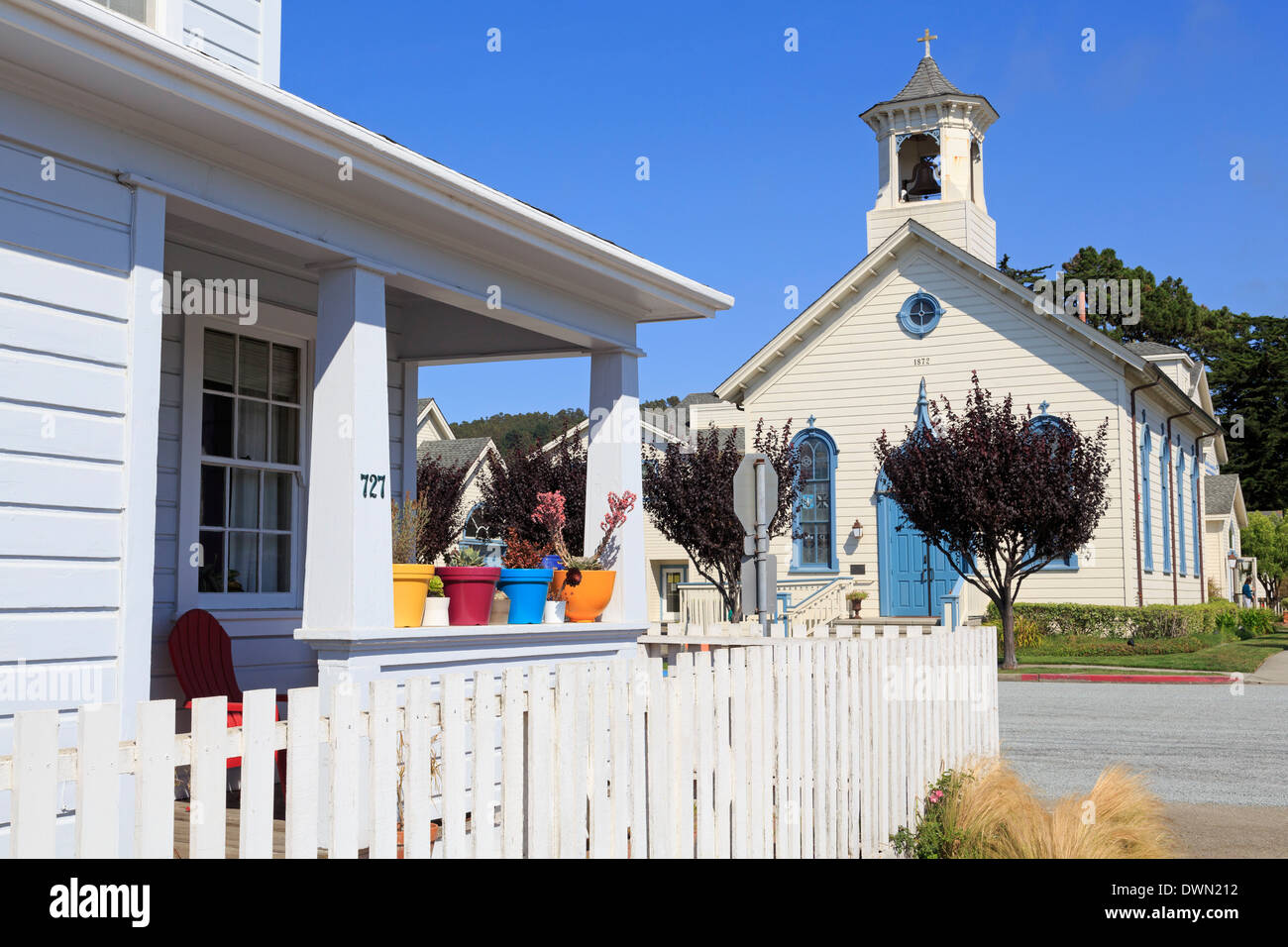 1872 United Methodist Church, Half Moon Bay, California, United States of America, North America Stock Photo