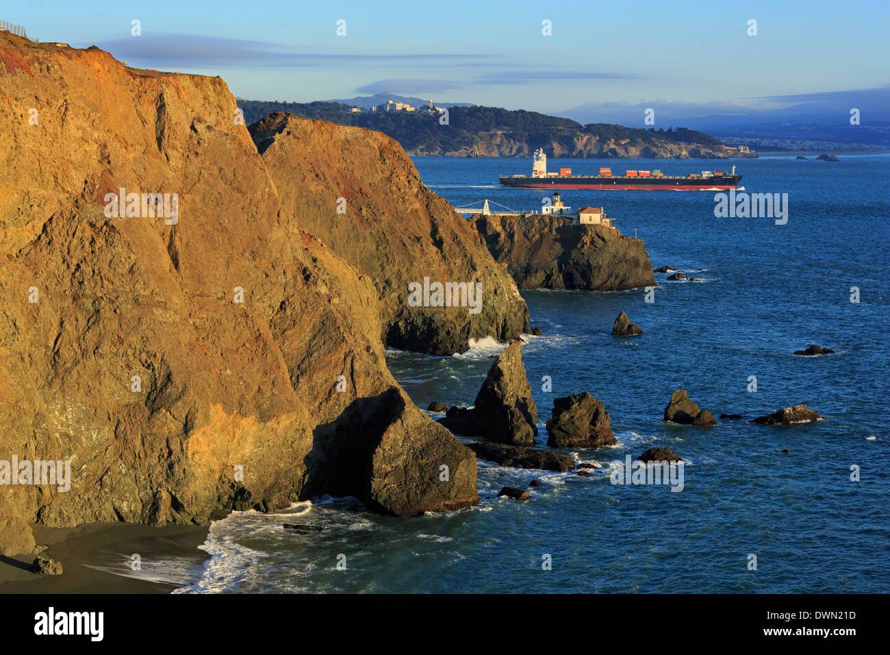 Point Bonita Lighthouse, Golden Gate National Recreation Area, Marin County, California, United States of America, North America Stock Photo