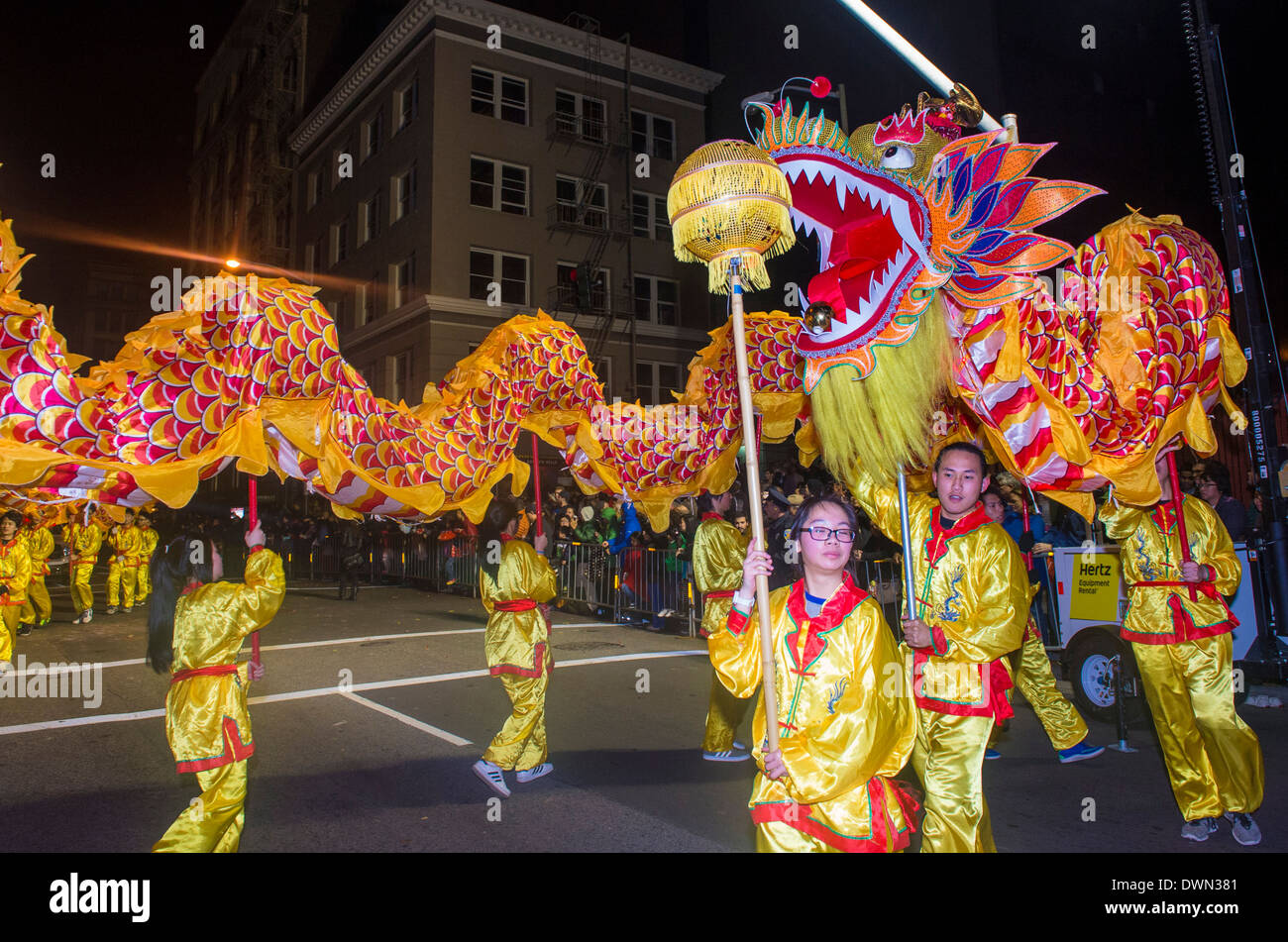 An unidentified participants at the Chinese New Year Parade in San