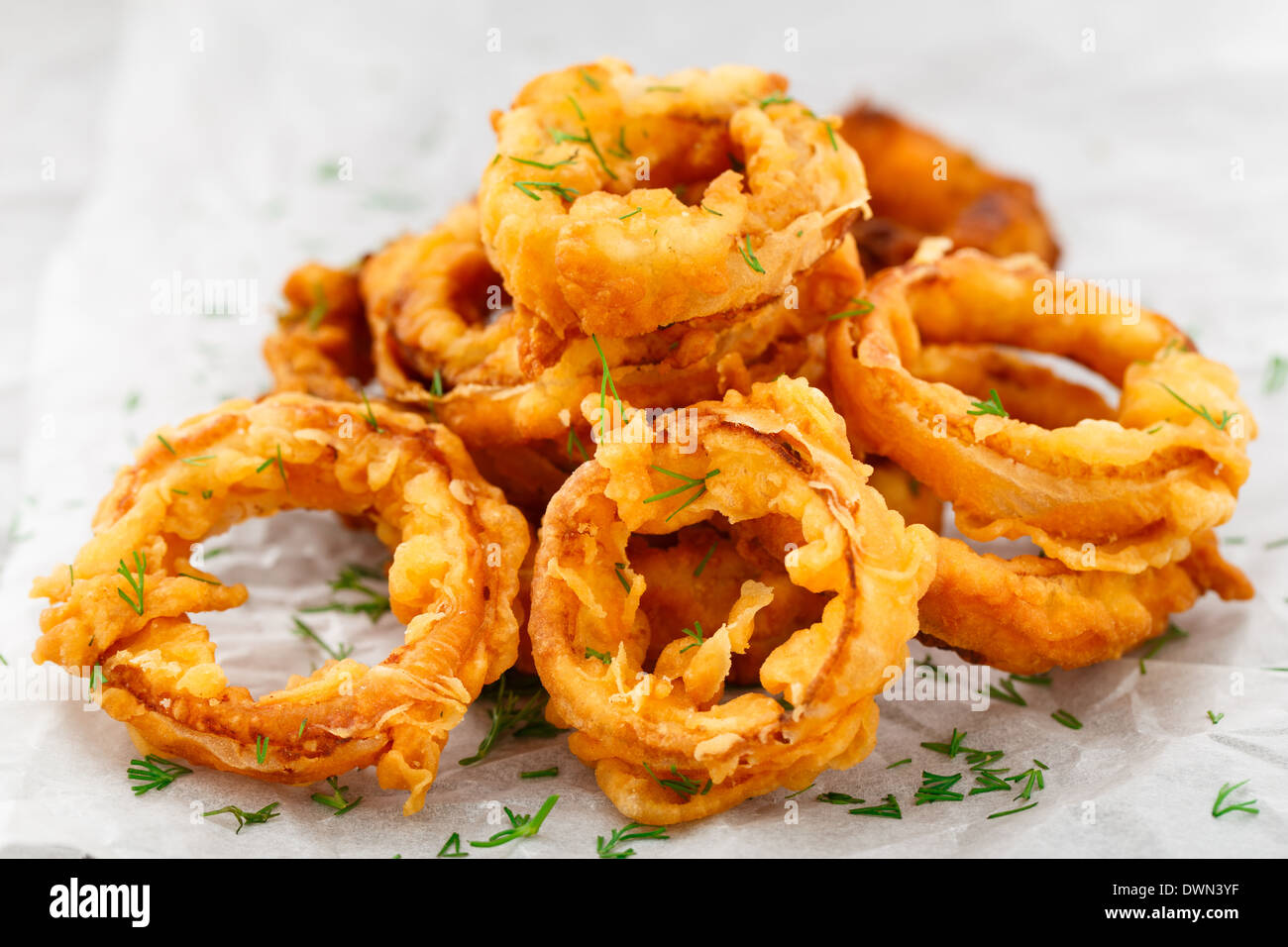 Homemade crunchy fried onion rings Stock Photo Alamy