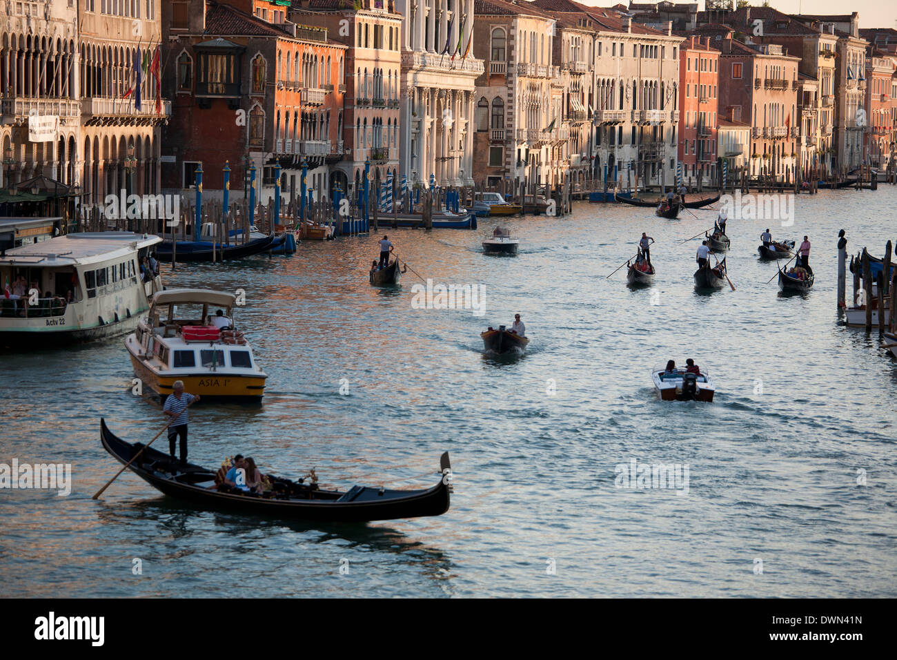 Venice - view of Grand Canal from Rialto Bridge Stock Photo