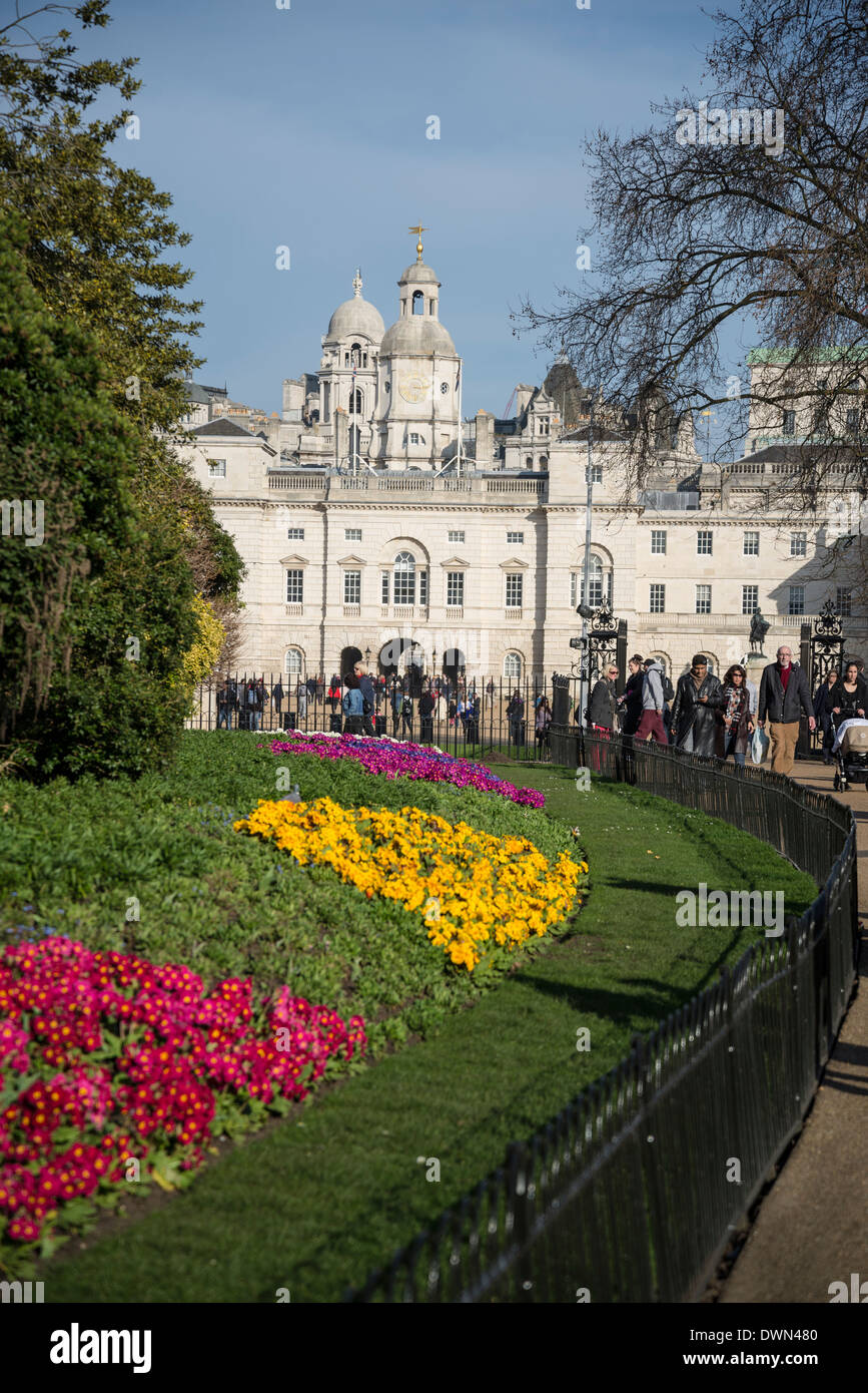 Horse Guard Parade and St James's Park, City of Westminster, London, UK Stock Photo