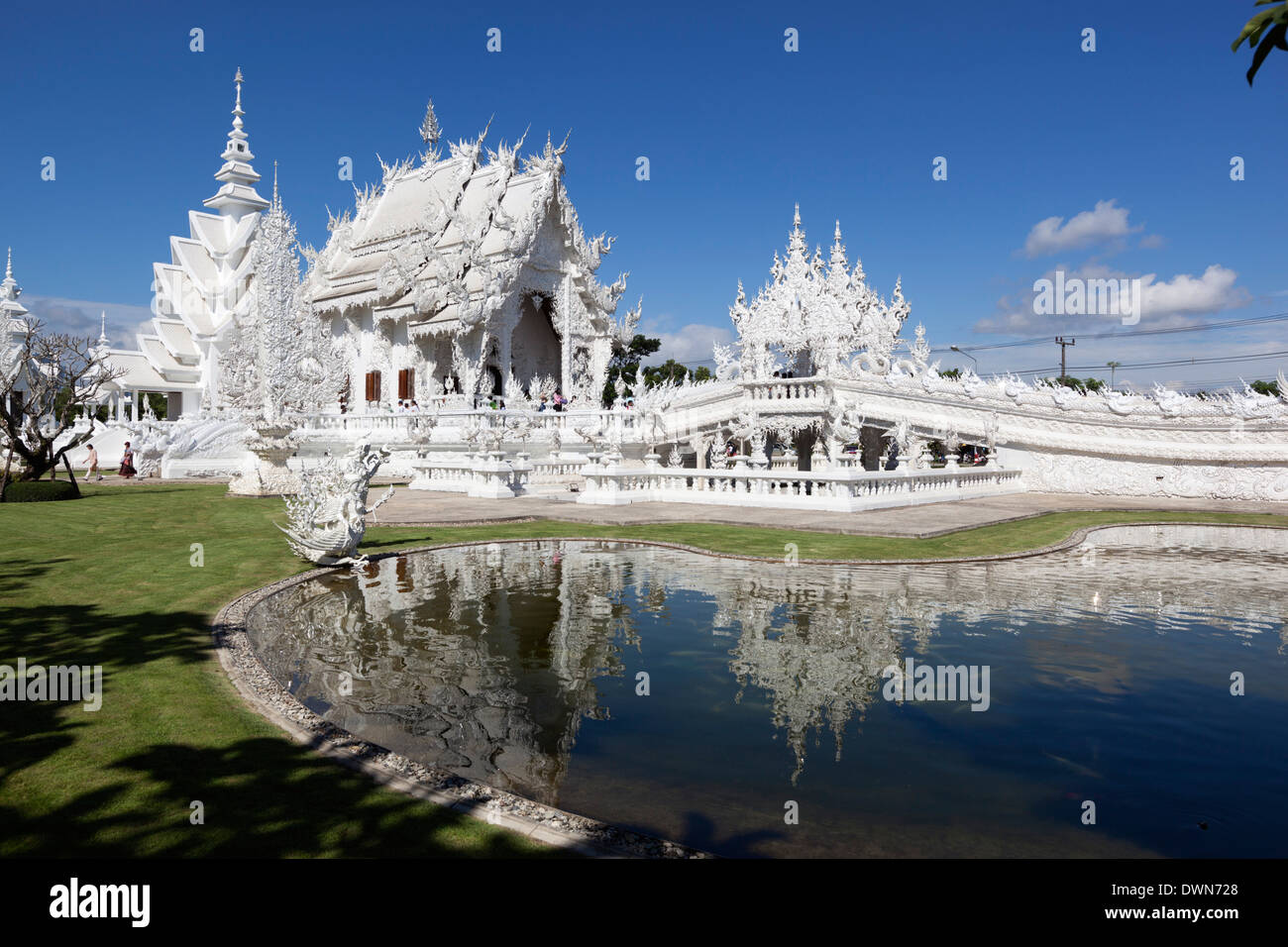 Wat Rong Khun (White Temple), Chiang Rai, Northern Thailand, Thailand, Southeast Asia, Asia Stock Photo