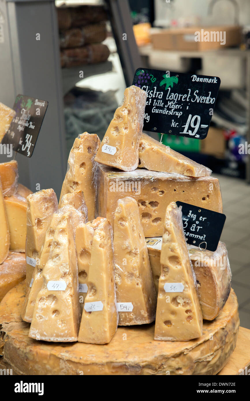 Traditional Danish cheese on sale in Copenhagen Stock Photo Alamy