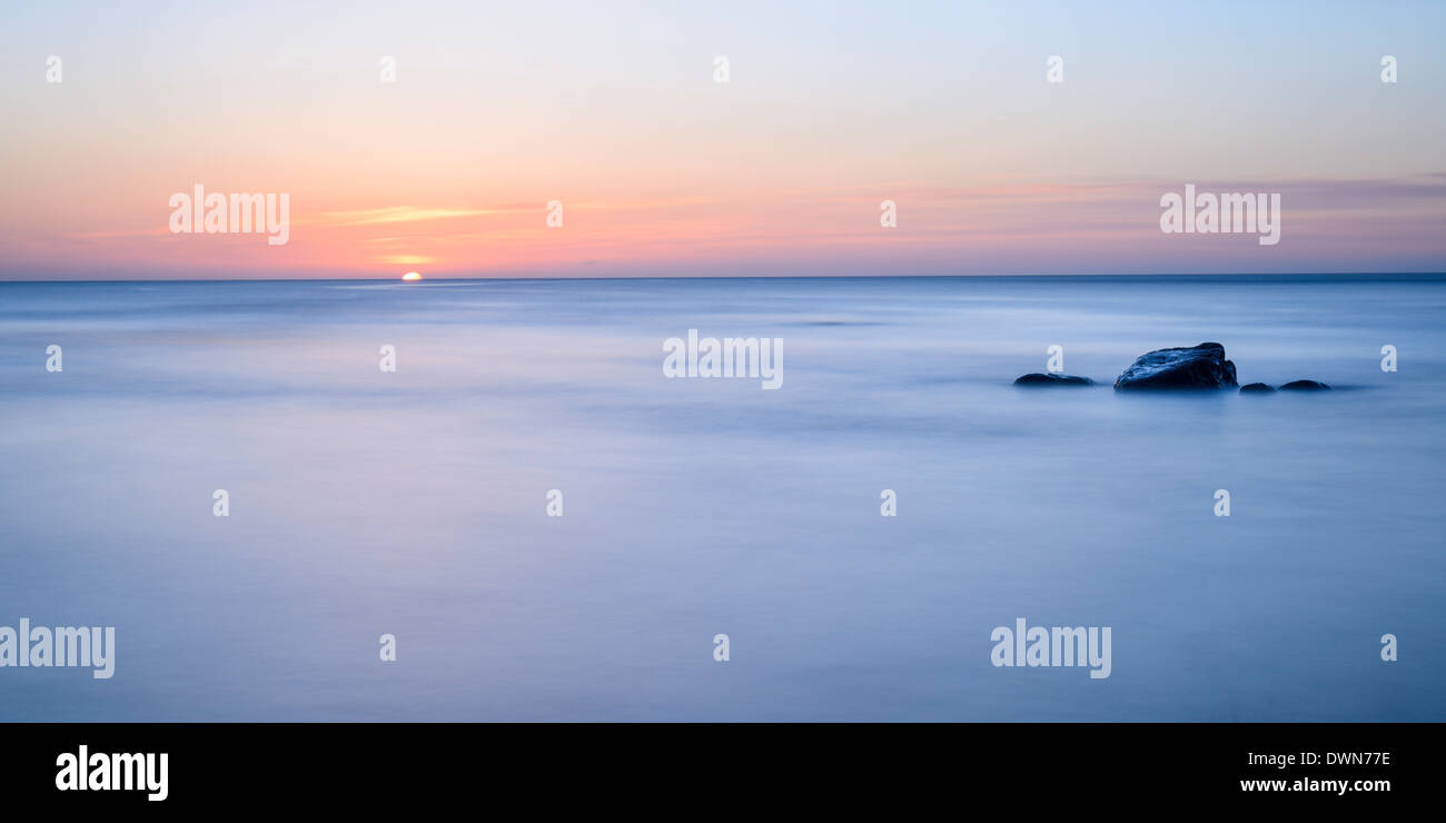 Sunrise at Boggle Hole, Yorkshire, England, United Kingdom, Europe Stock Photo