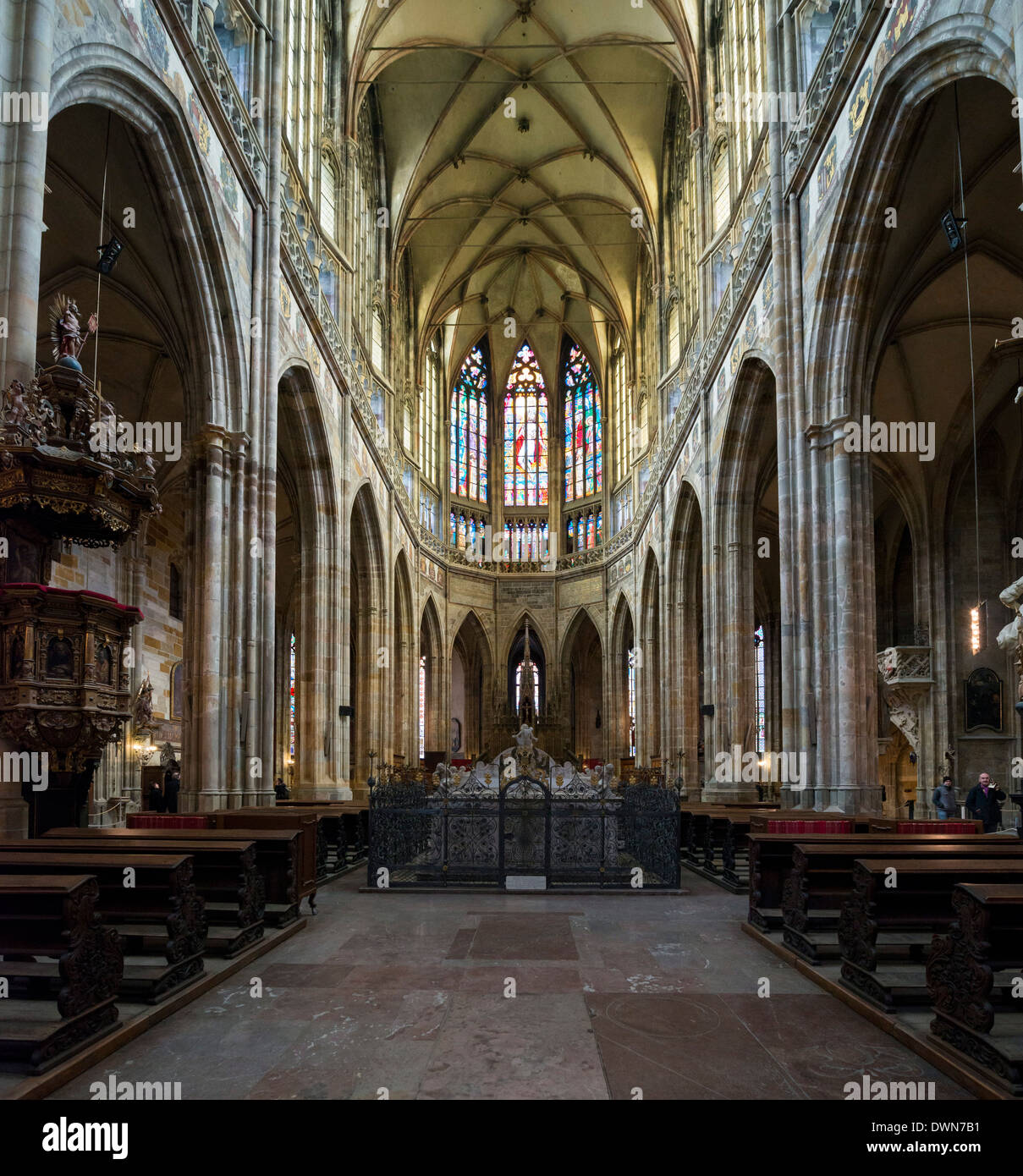 St. Vitus Cathedral, Prague, Czech Republic, Europe Stock Photo