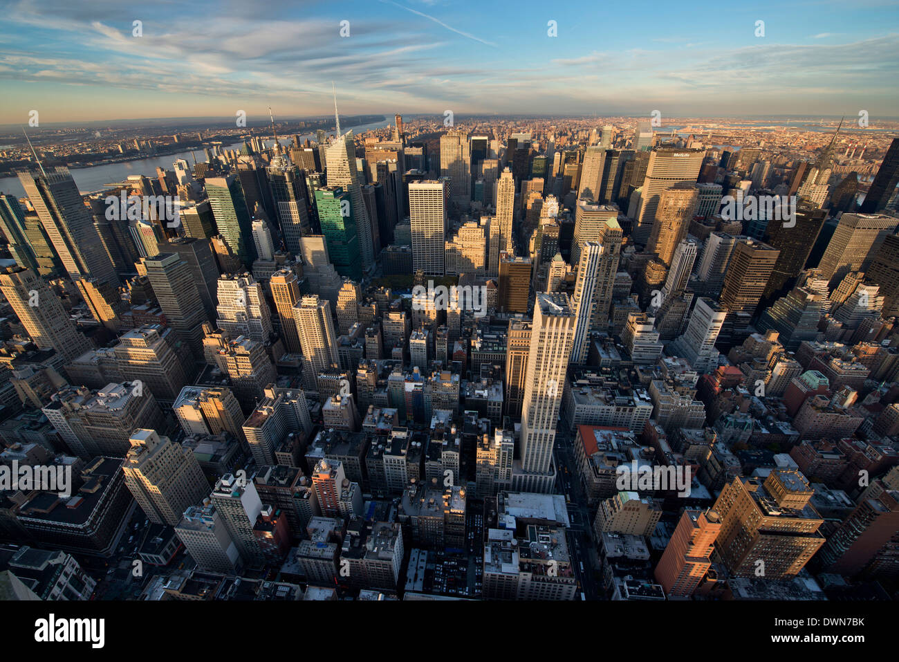 View from Empire State Building, Manhattan, New York City, United States of America, North America Stock Photo