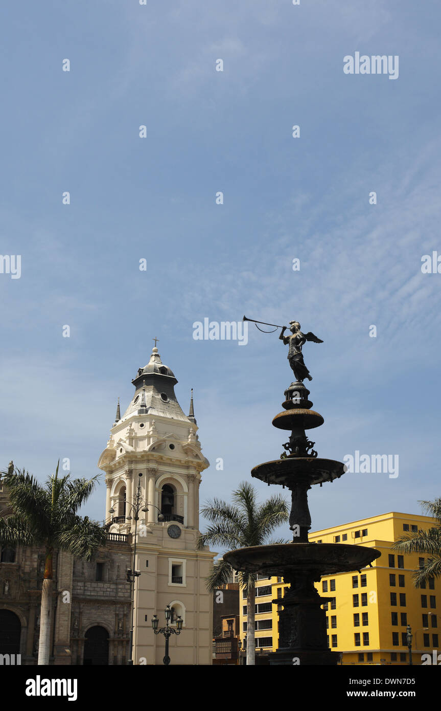 The Plaza Mayor or Plaza de Armas of Lima, Lima, Peru Stock Photo - Alamy
