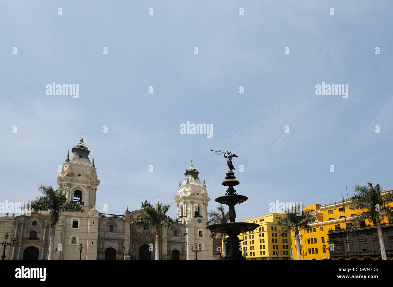 The Plaza Mayor or Plaza de Armas of Lima, Lima, Peru Stock Photo - Alamy