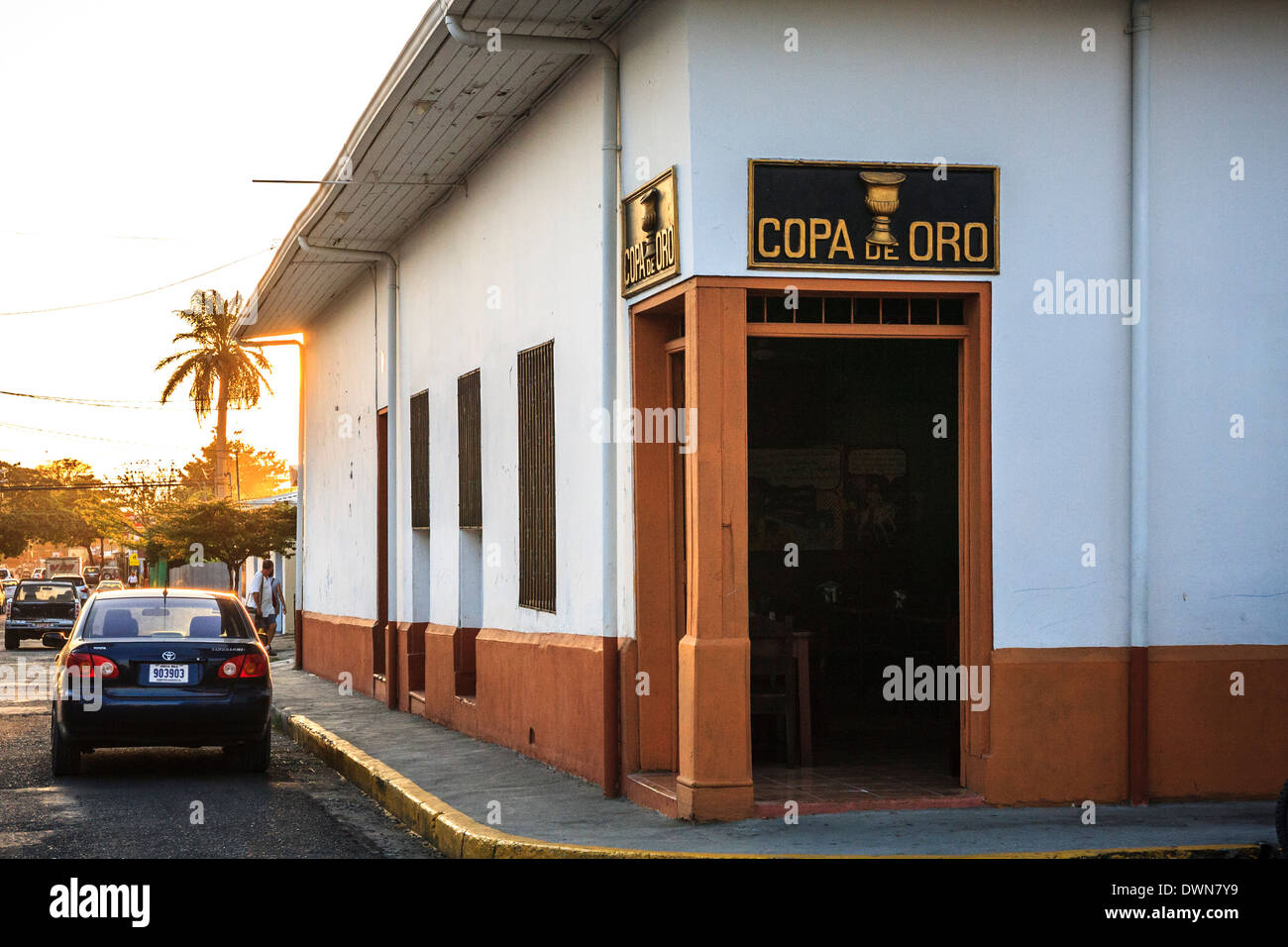 Restaurant Copa de Oro in Liberia city, Costa Rica Stock Photo