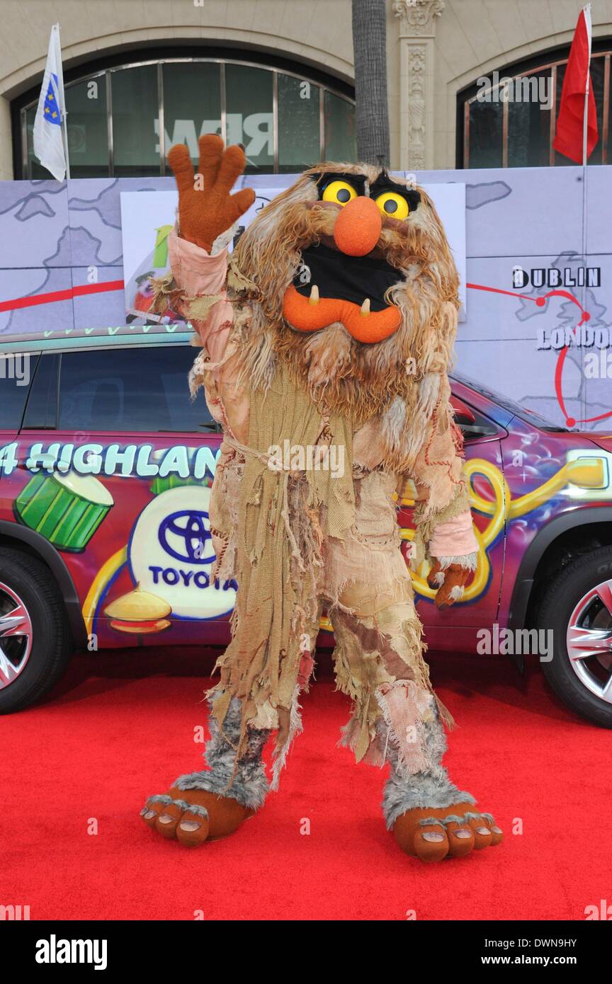 Los Angeles, California, USA. 11th Mar, 2014. Muppets at arrivals for MUPPETS MOST WANTED Premiere, El Capitan Theatre, Los Angeles, California March 11, 2014. Credit:  Elizabeth Goodenough/Everett Collection/Alamy Live News Stock Photo