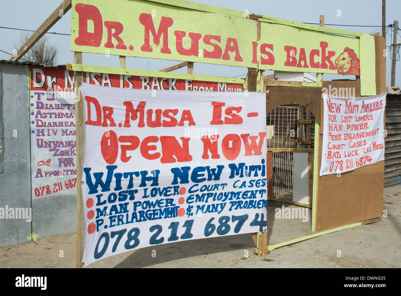 Signs Outside Traditional Healer S Room Cape Town South Africa