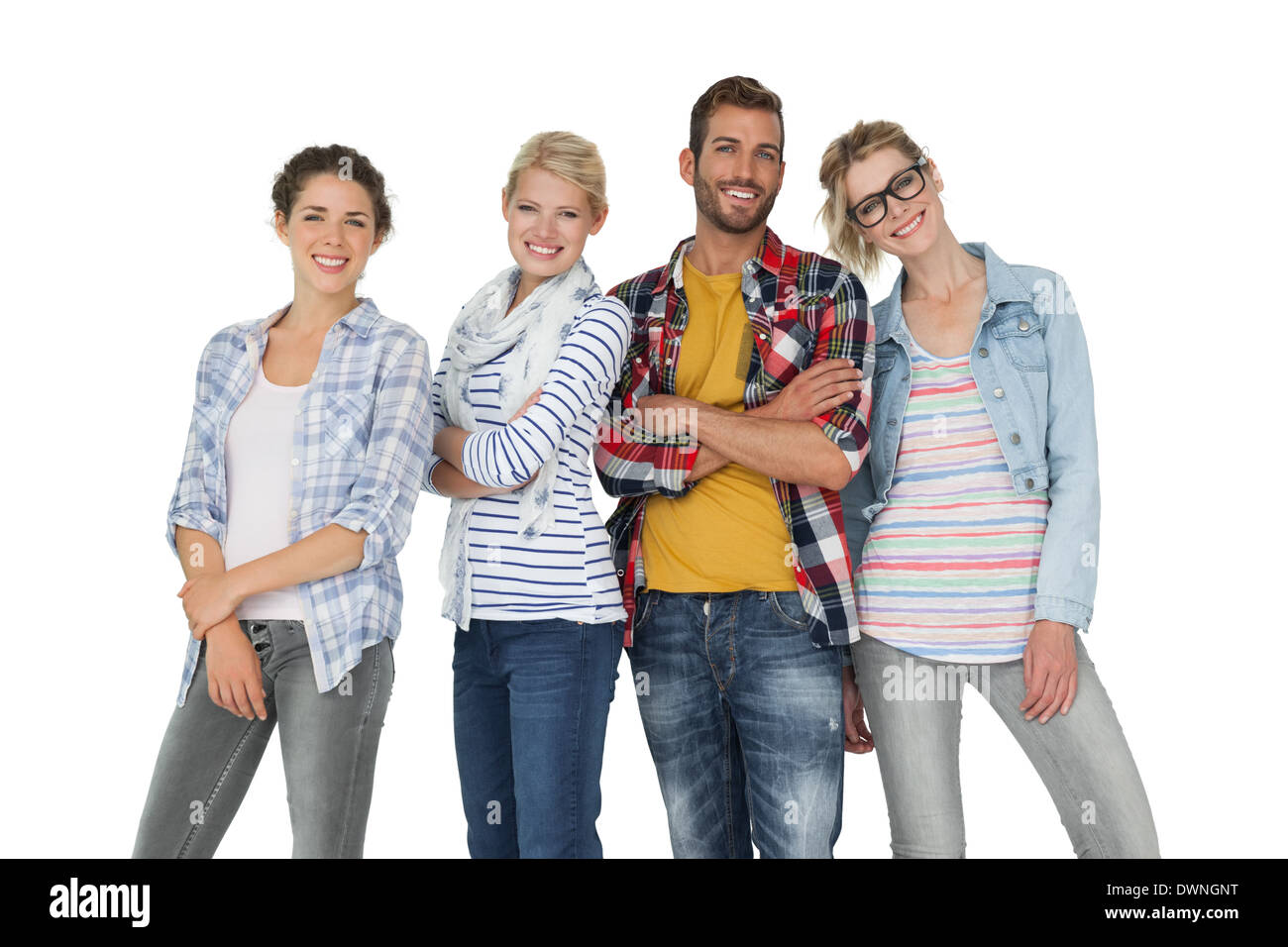 Portrait of casually dressed young people Stock Photo