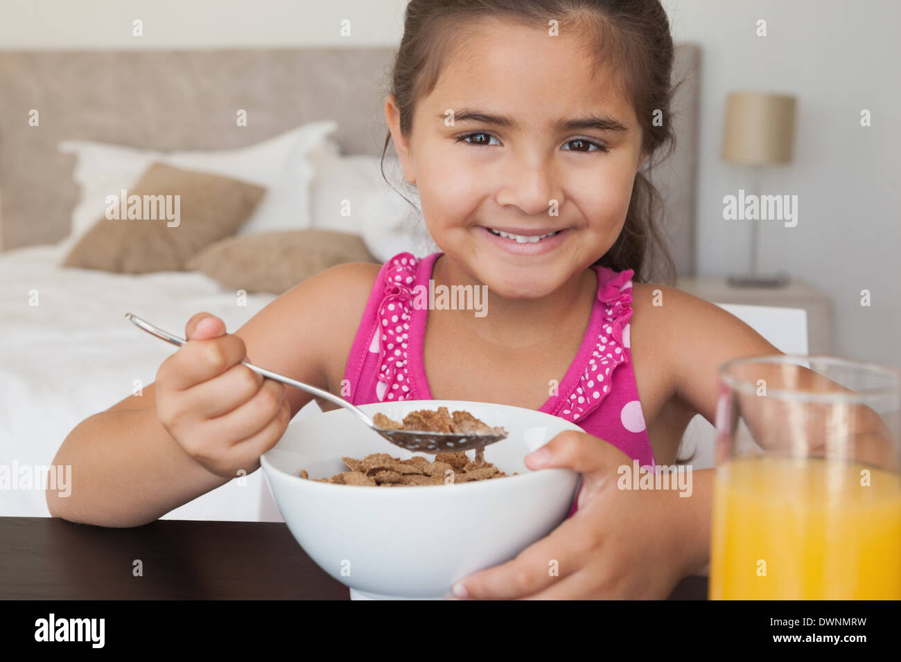 Close up girl eating breakfast hi-res stock photography and images - Alamy