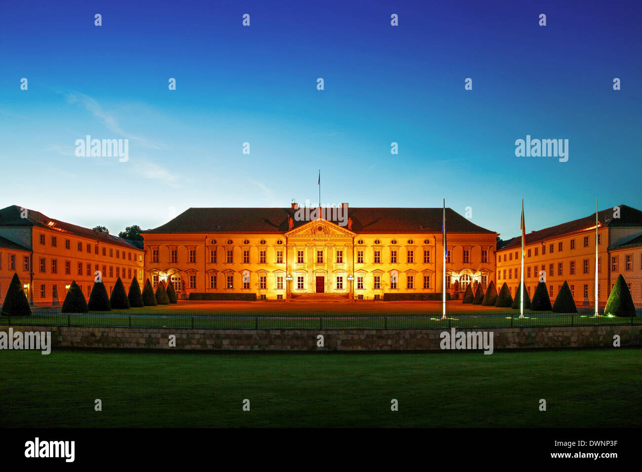 Schloss Bellevue Palace, official residence of the German Federal President, Tiergarten, Berlin, Germany Stock Photo