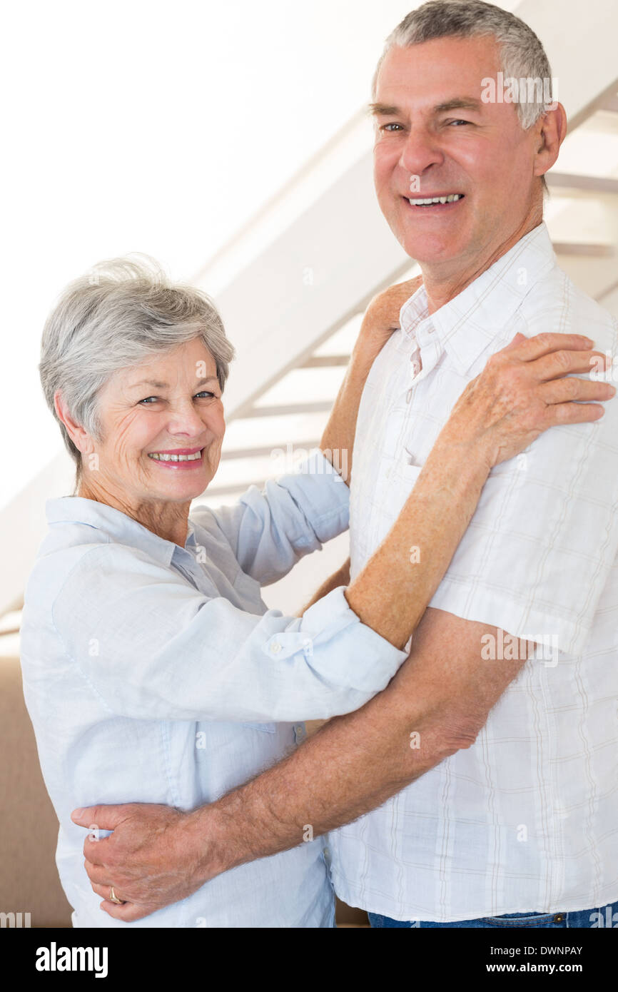 Affectionate senior couple dancing together Stock Photo