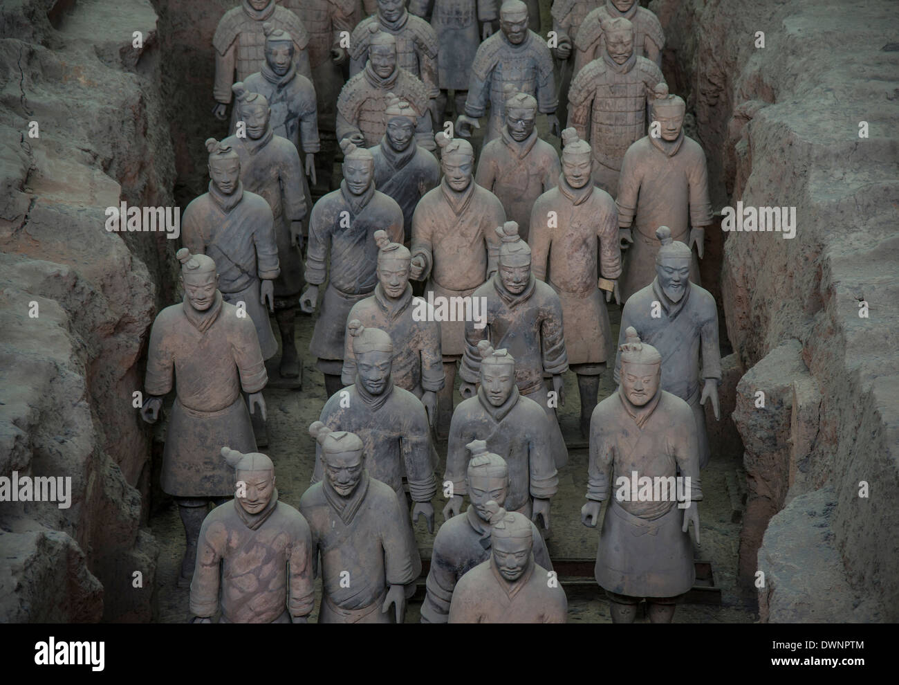 Figures of the Terracotta Army, Xian, Shaanxi Province, China Stock