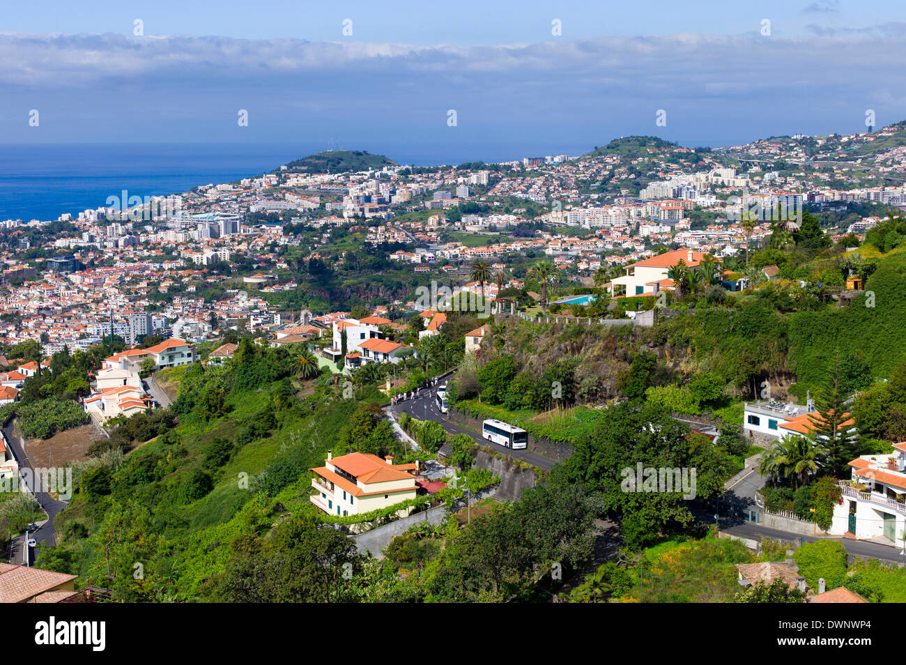 View of the town of Funchal, Madeira, Portugal Stock Photo