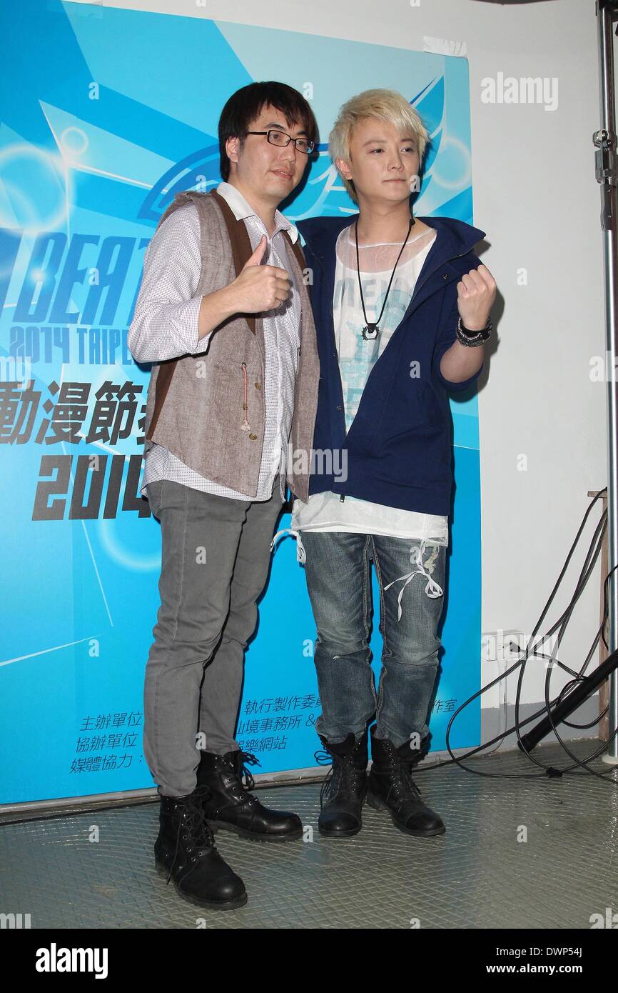 Taipei. 11th Mar, 2014. Guitar player REAL, member of pop band F.I.R ...