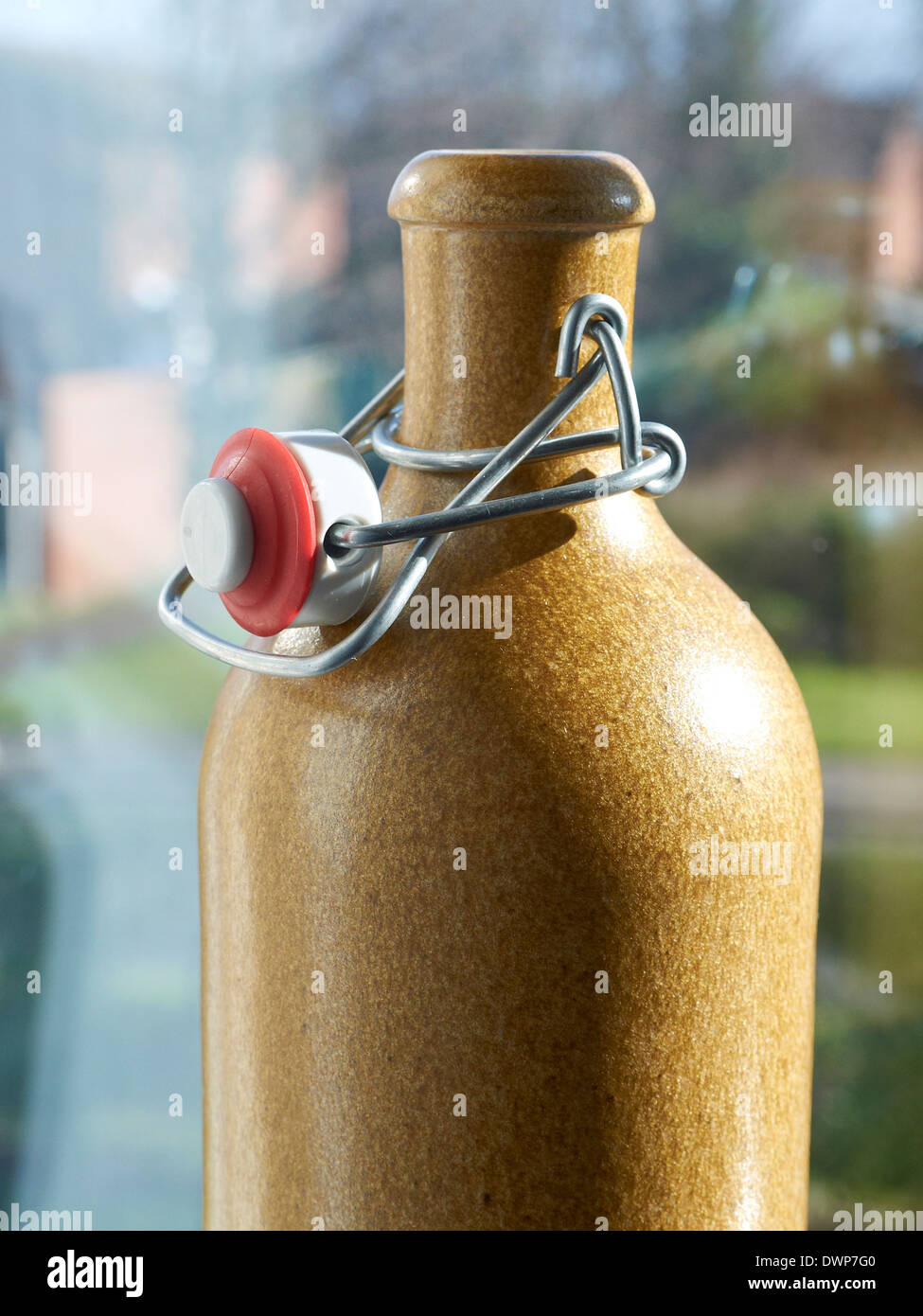 Ceramic flip top bottle Stock Photo Alamy