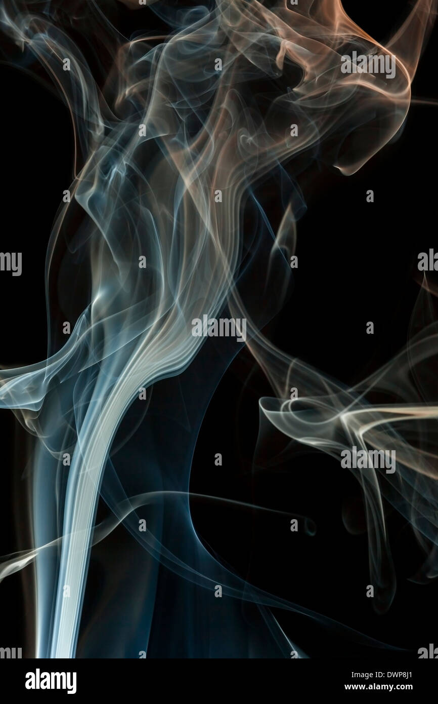 color abstract smoke isolated black background Stock Photo - Alamy