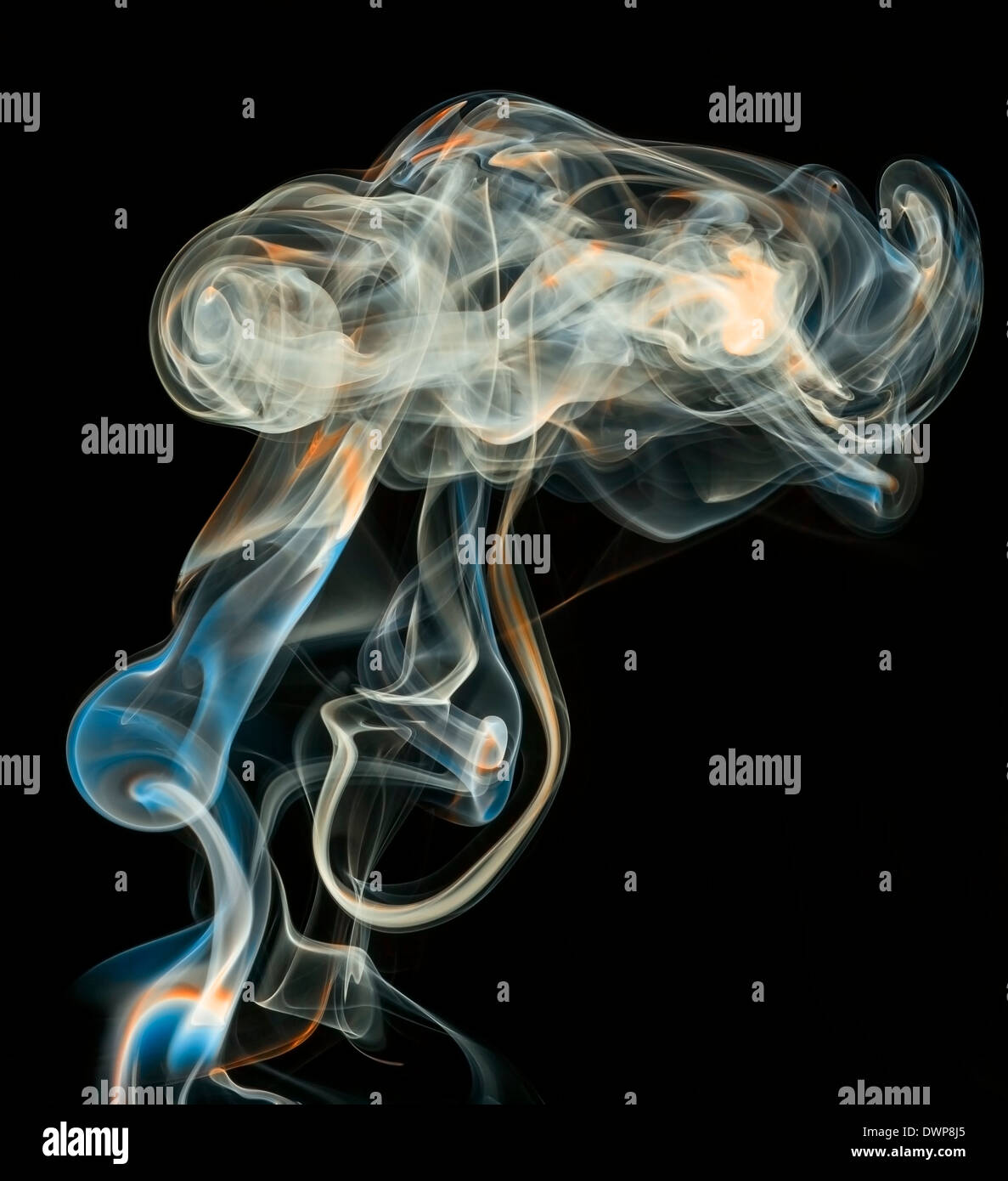 color abstract smoke isolated black background Stock Photo - Alamy