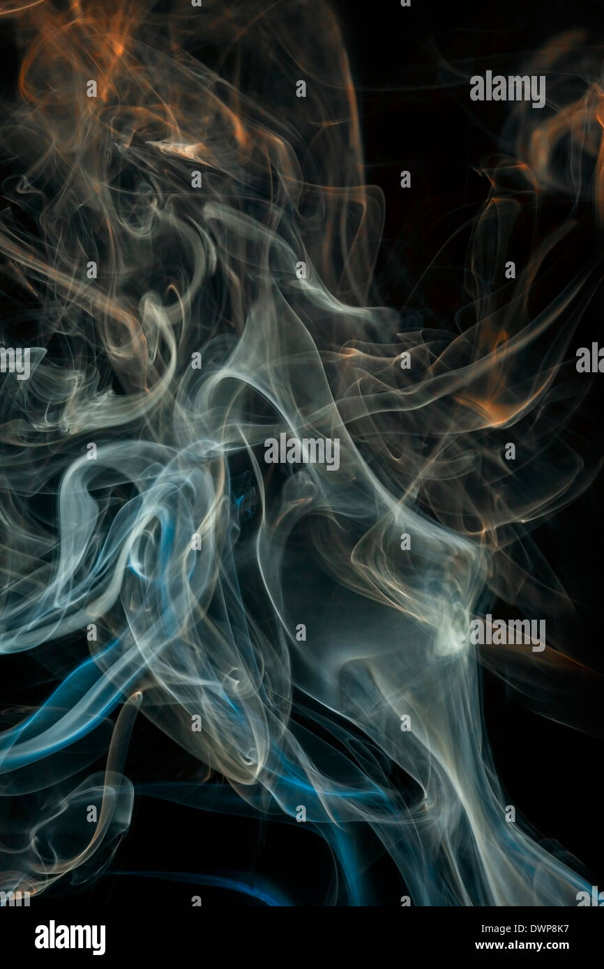 color abstract smoke isolated black background Stock Photo - Alamy