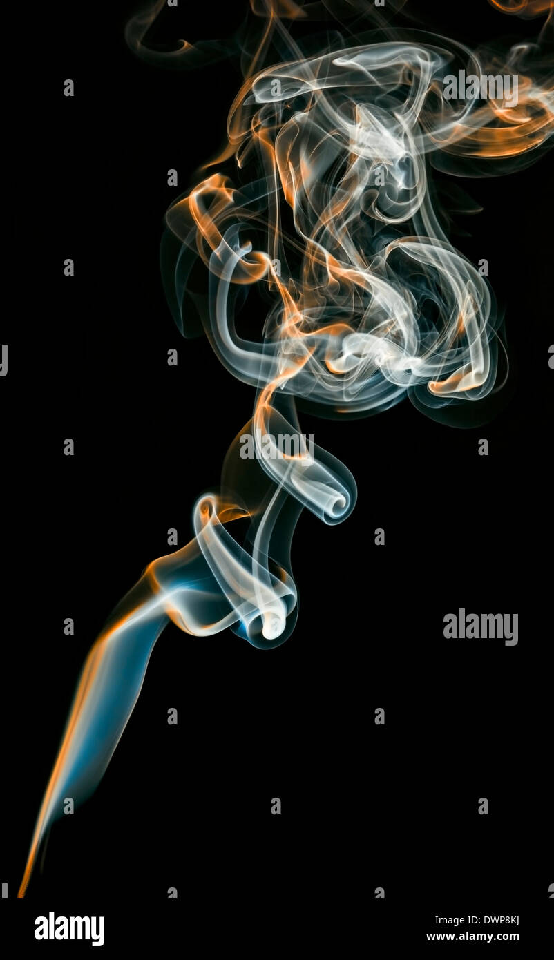 color abstract smoke isolated black background Stock Photo - Alamy