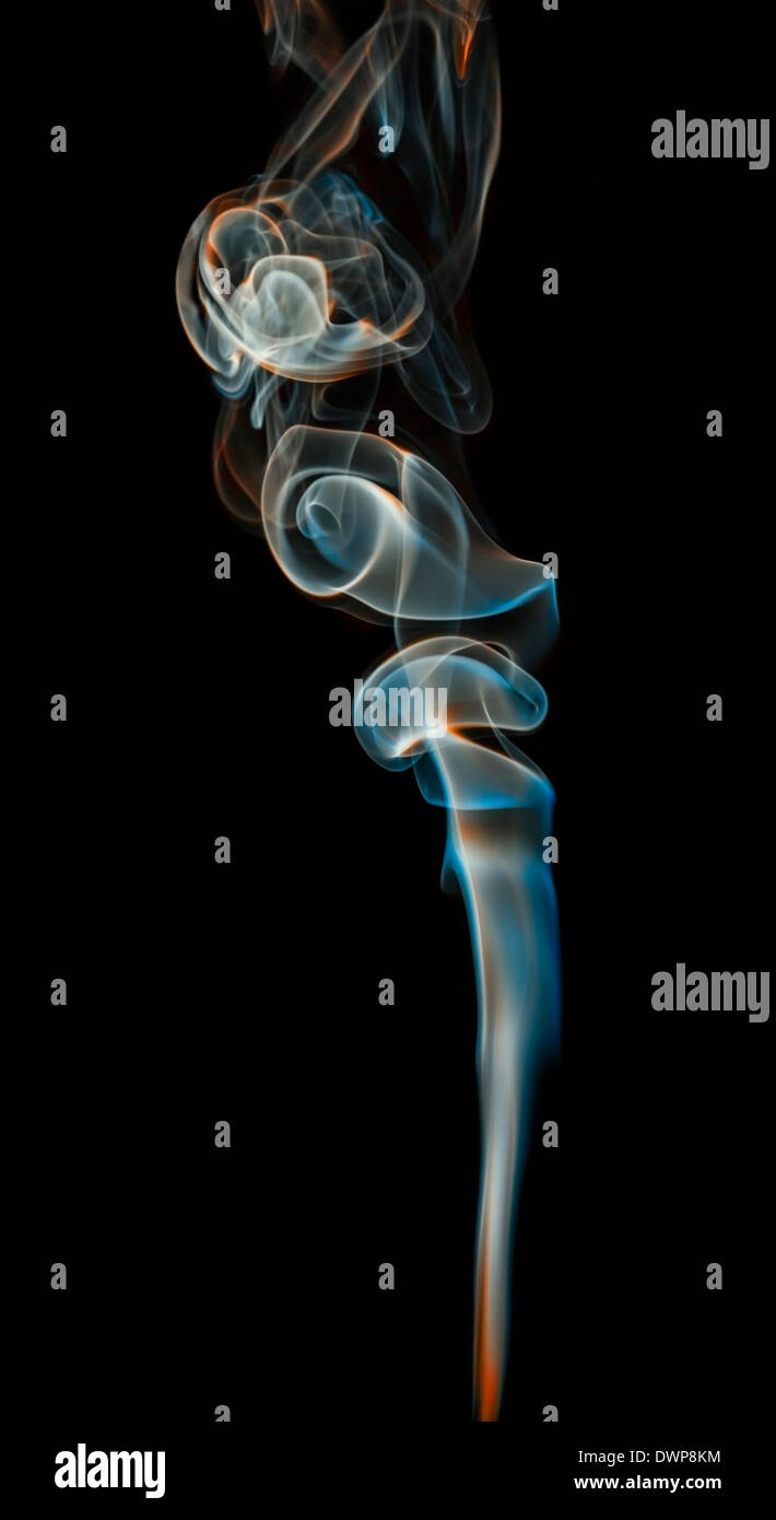 color abstract smoke isolated black background Stock Photo - Alamy