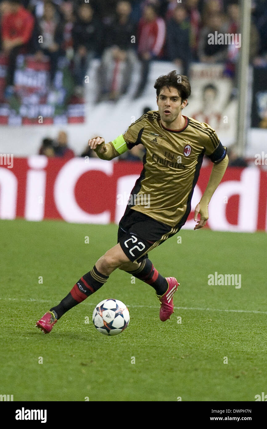 Madrid Spain 11th Mar 2014 Kaka Atletico Madrid S Player Against Ac Milan During The Uefa Champions League Round Of 16 Second Leg Soccer Match Played At Vicente Calderon Stadium In Madrid Photo