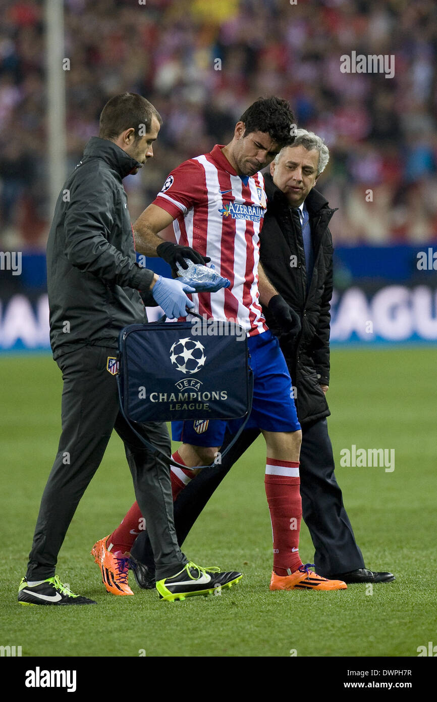 Diego Costa (Atletico), MARCH 11, 2014 - Football / Soccer : UEFA Champions  League Round of 16, 2nd leg match between Atletico de Madrid 4-1 AC Milan  at Estadio Vicente Calderon in