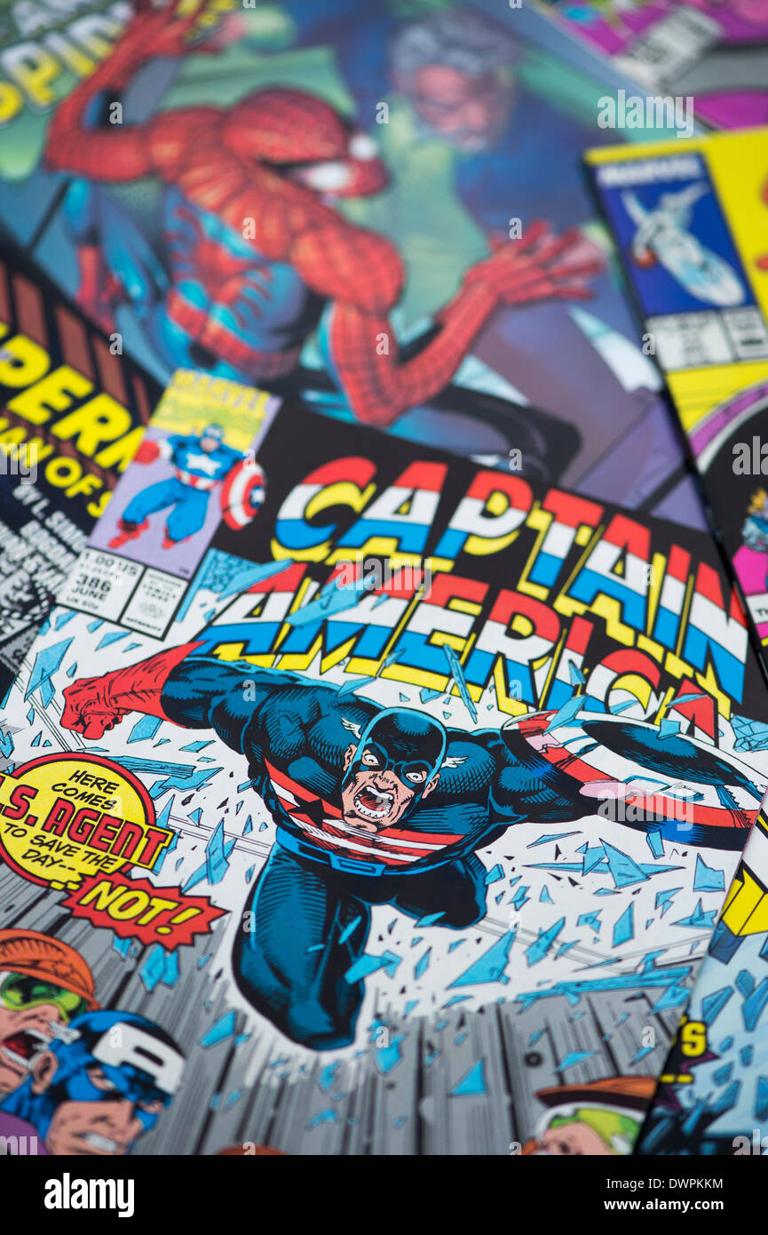 Marvel Captain America superhero comic book Stock Photo