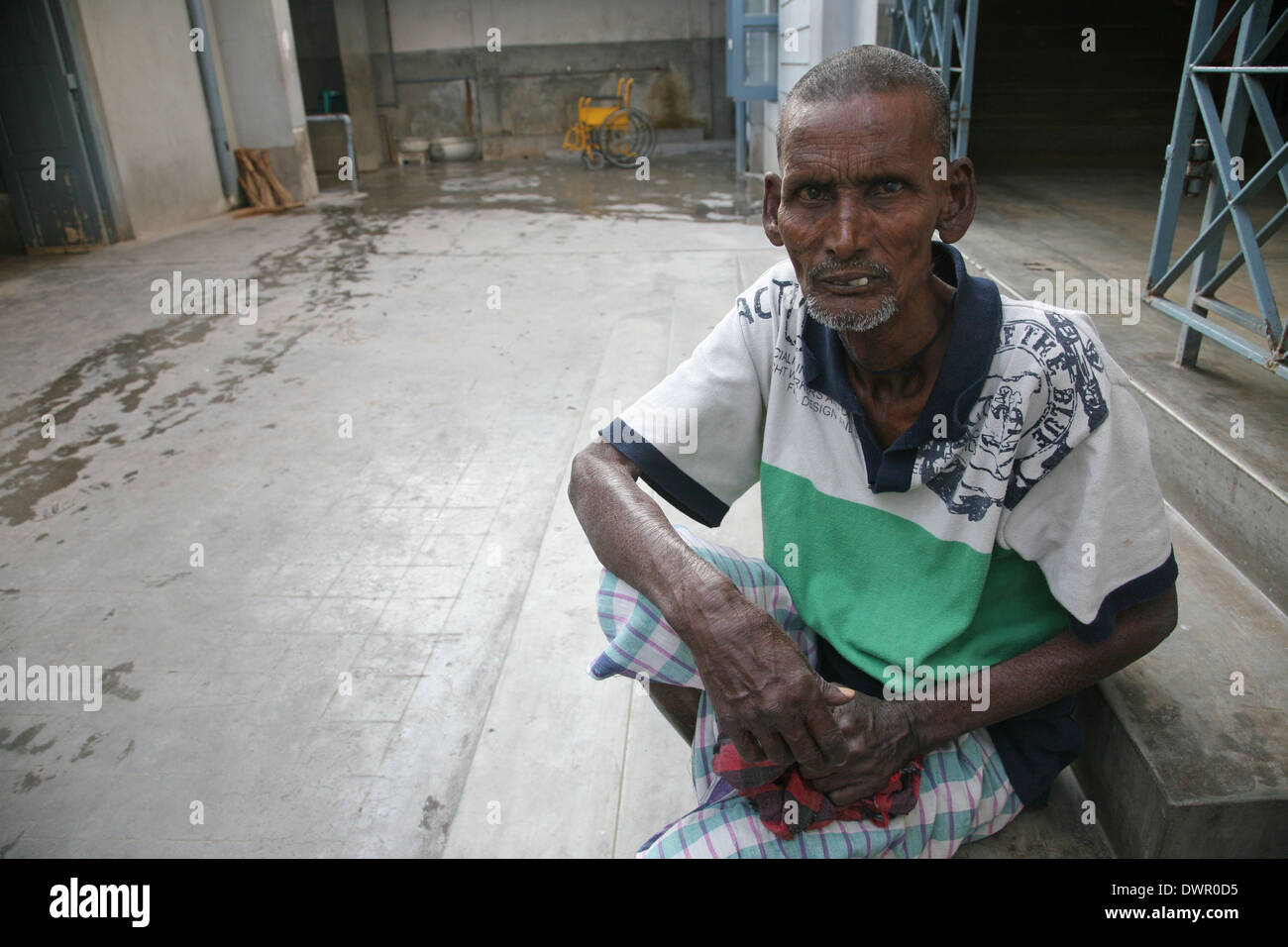 Streets of Kolkata. Portrait of Indian man on January 26, 2009 in Kolkata, Stock Photo