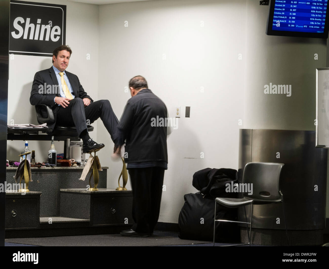The LaGuardia International Airport Terminal, Shoe Shine Stand