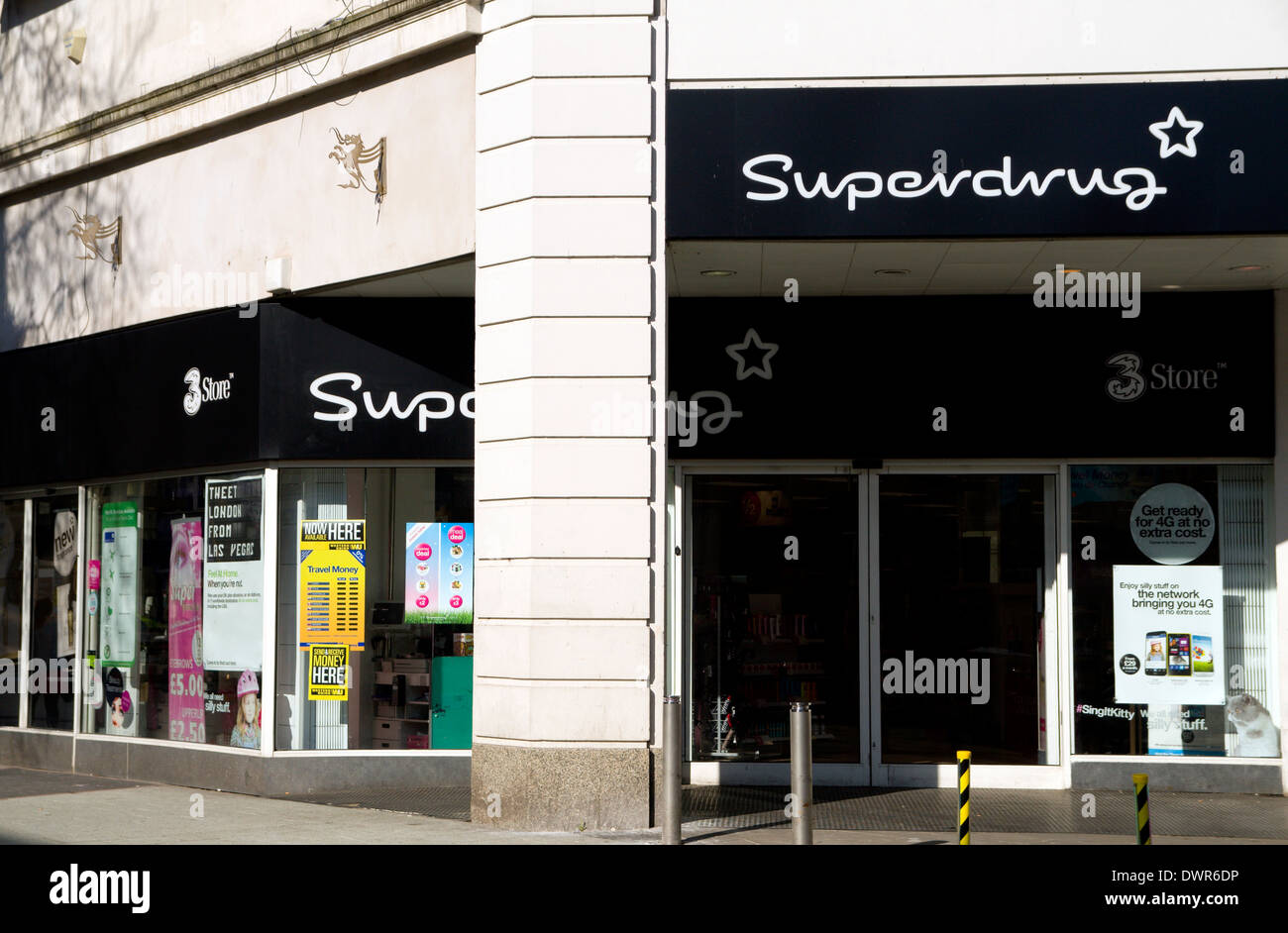 Superdrug store, Queen Street, Cardiff, Wales. Stock Photo