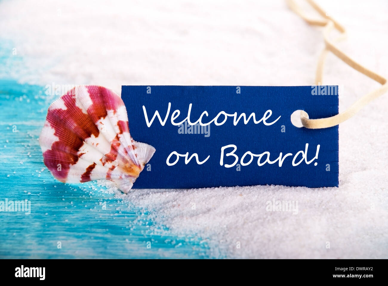 Beach Background with Label with on Board on it Stock Photo Alamy