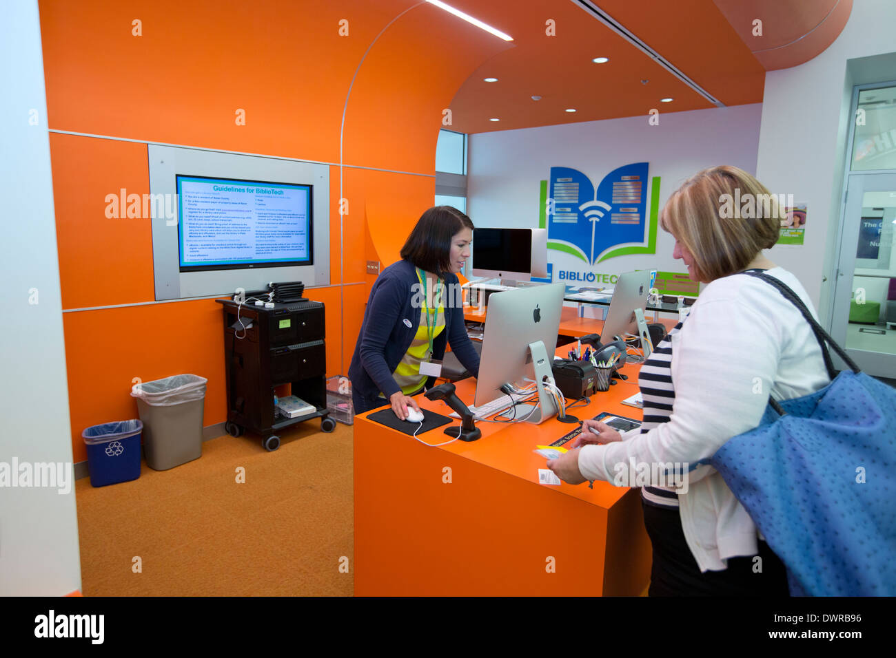 BiblioTech Digital Library in San Antonio, Texas Stock Photo Alamy
